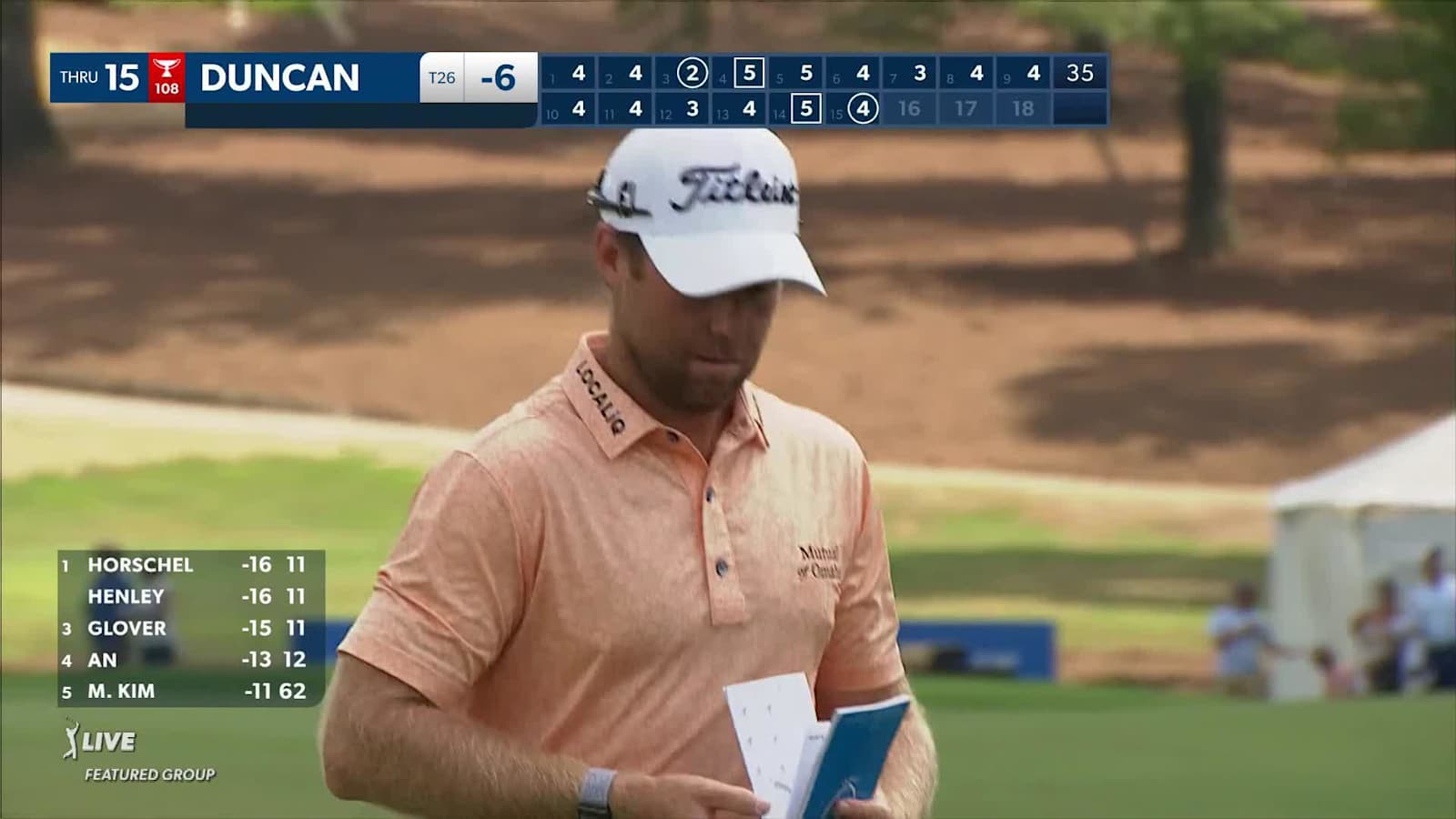 Tyler Duncan makes bounce-back birdie on No. 15 at Wyndham