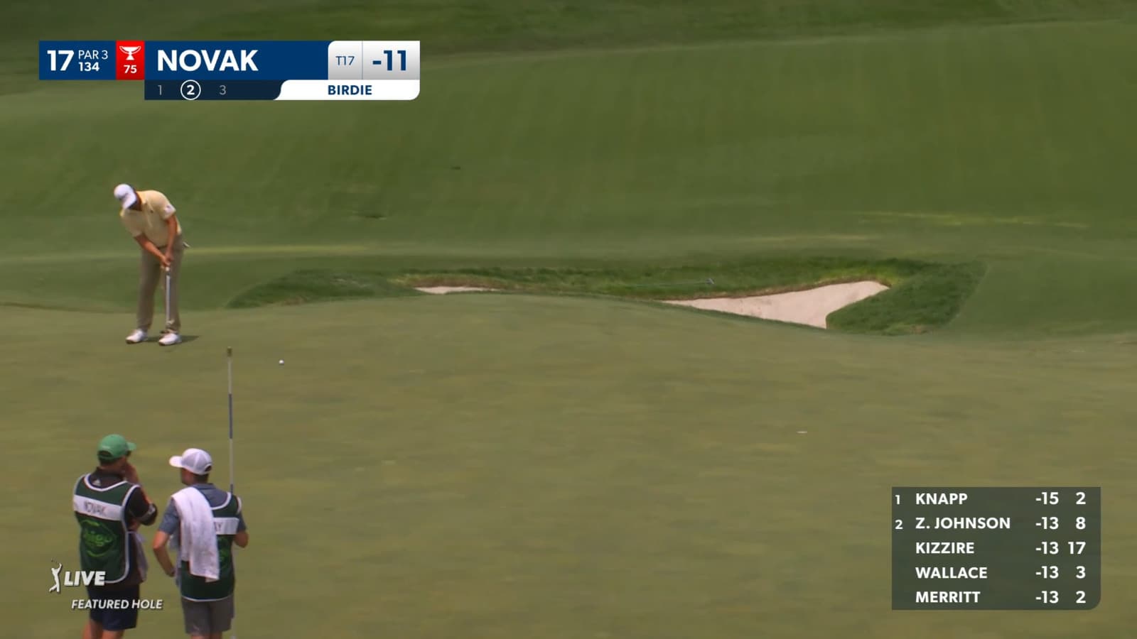 Andrew Novak drains 25-footer for birdie at THE CJ CUP