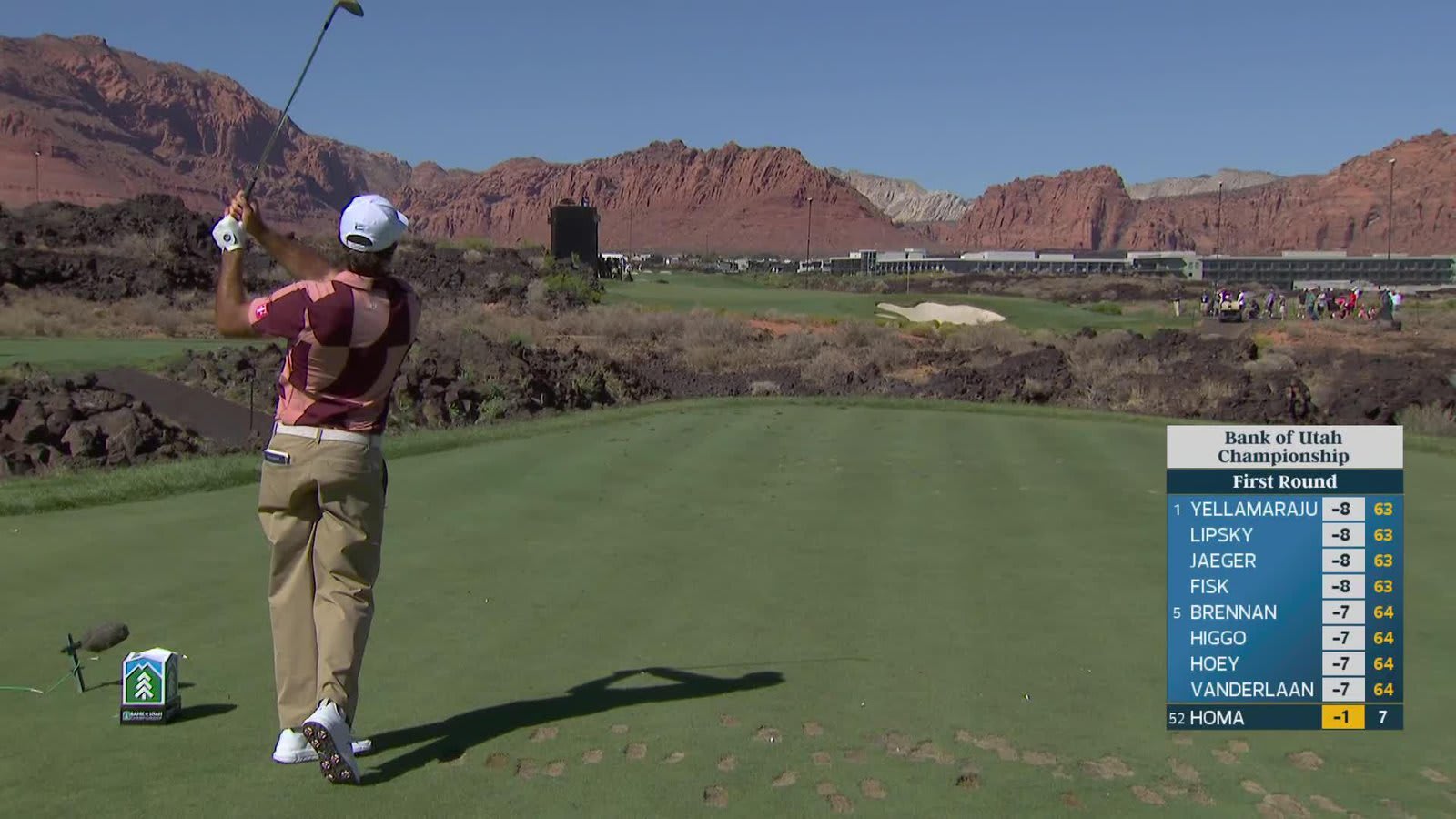 Max Homa sinks 21-foot birdie putt on No. 8 at Bank of Utah