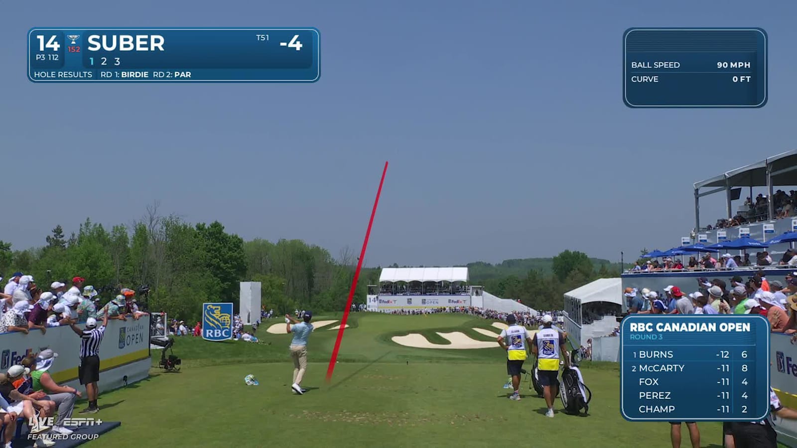 Jackson Suber makes birdie on No. 14 at RBC Canadian
