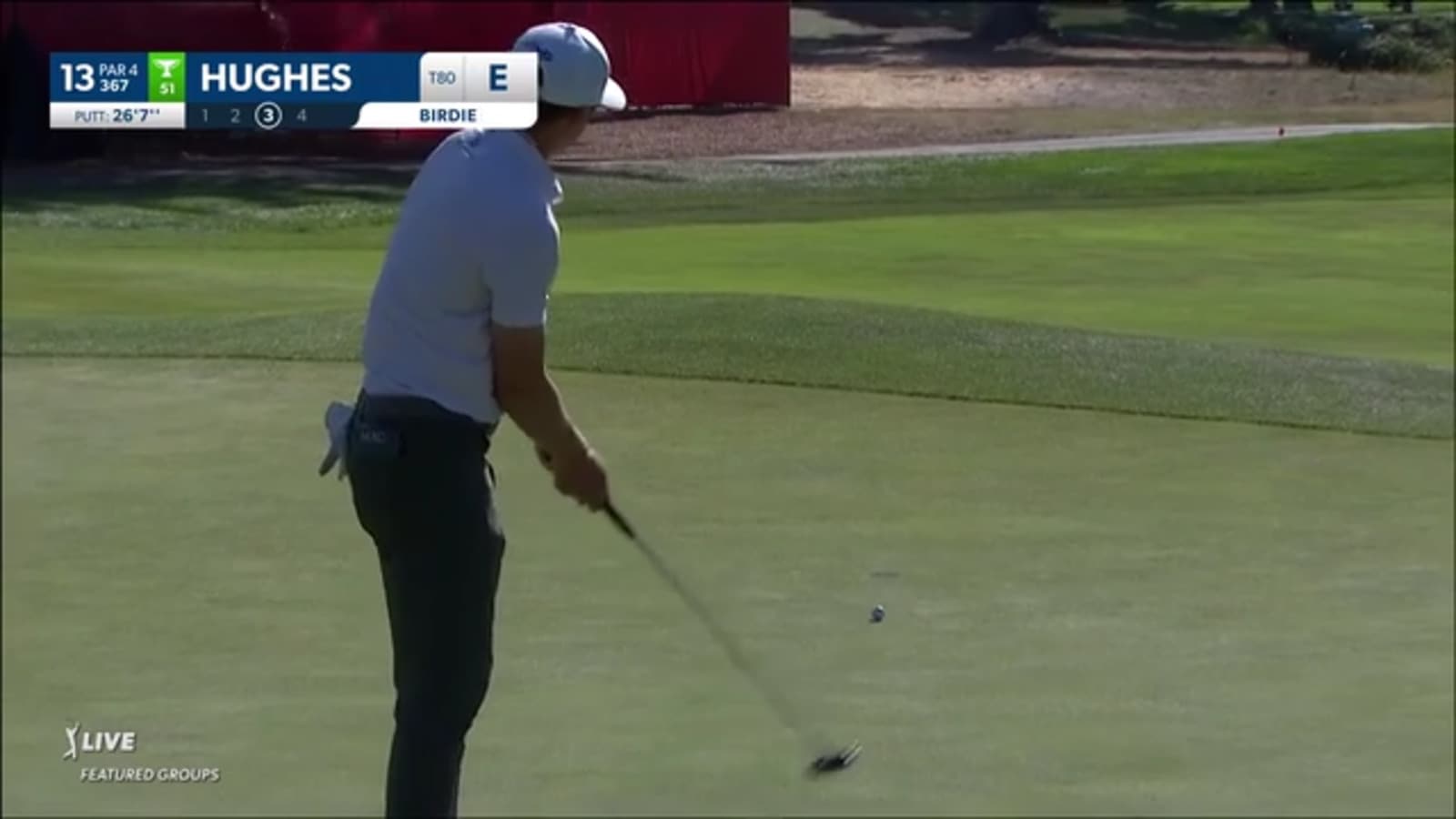 Mackenzie Hughes sends in 26-footer for birdie at Fortinet Championship