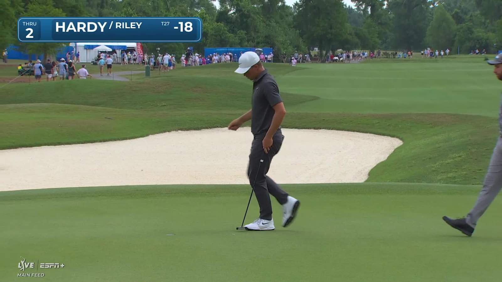 Team Nick Hardy/Davis Riley reaches in two to set up birdie at Zurich Classic