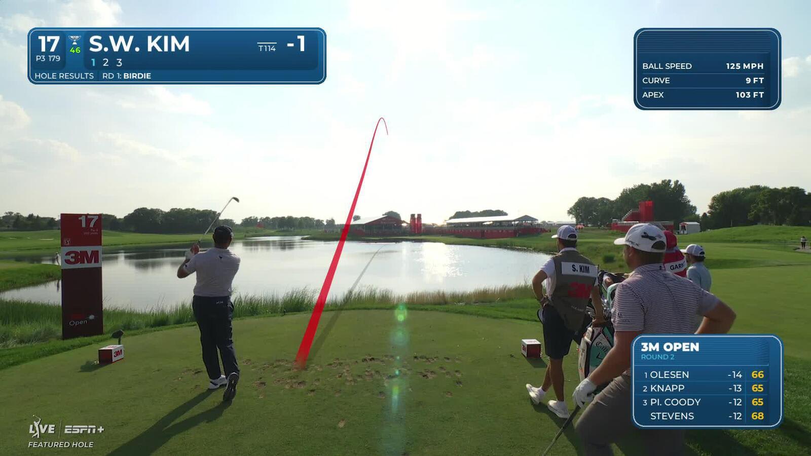 Si Woo Kim makes birdie on No. 17 at 3M Open