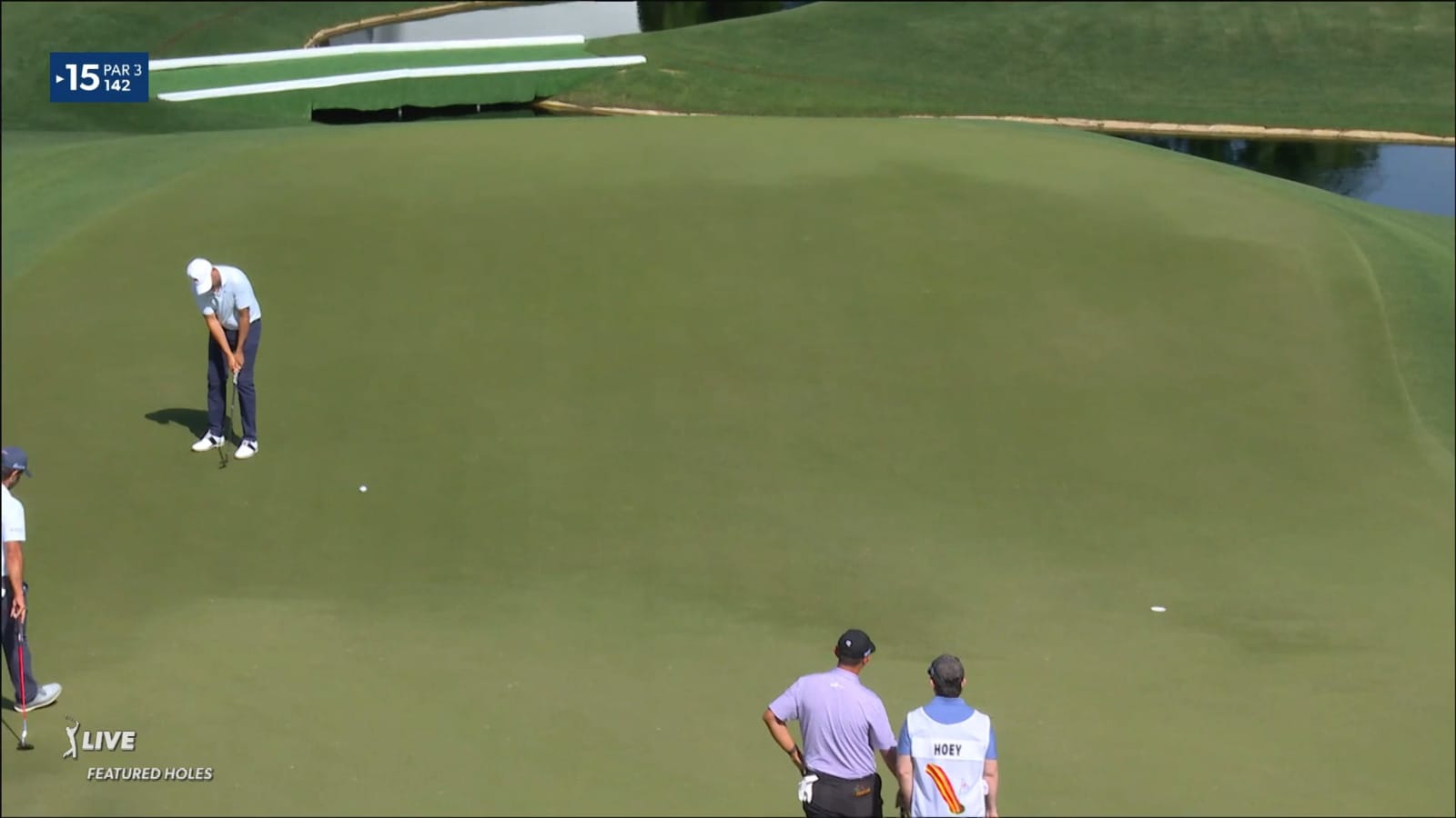 Rhein Gibson sinks a 26-foot birdie putt at Houston Open