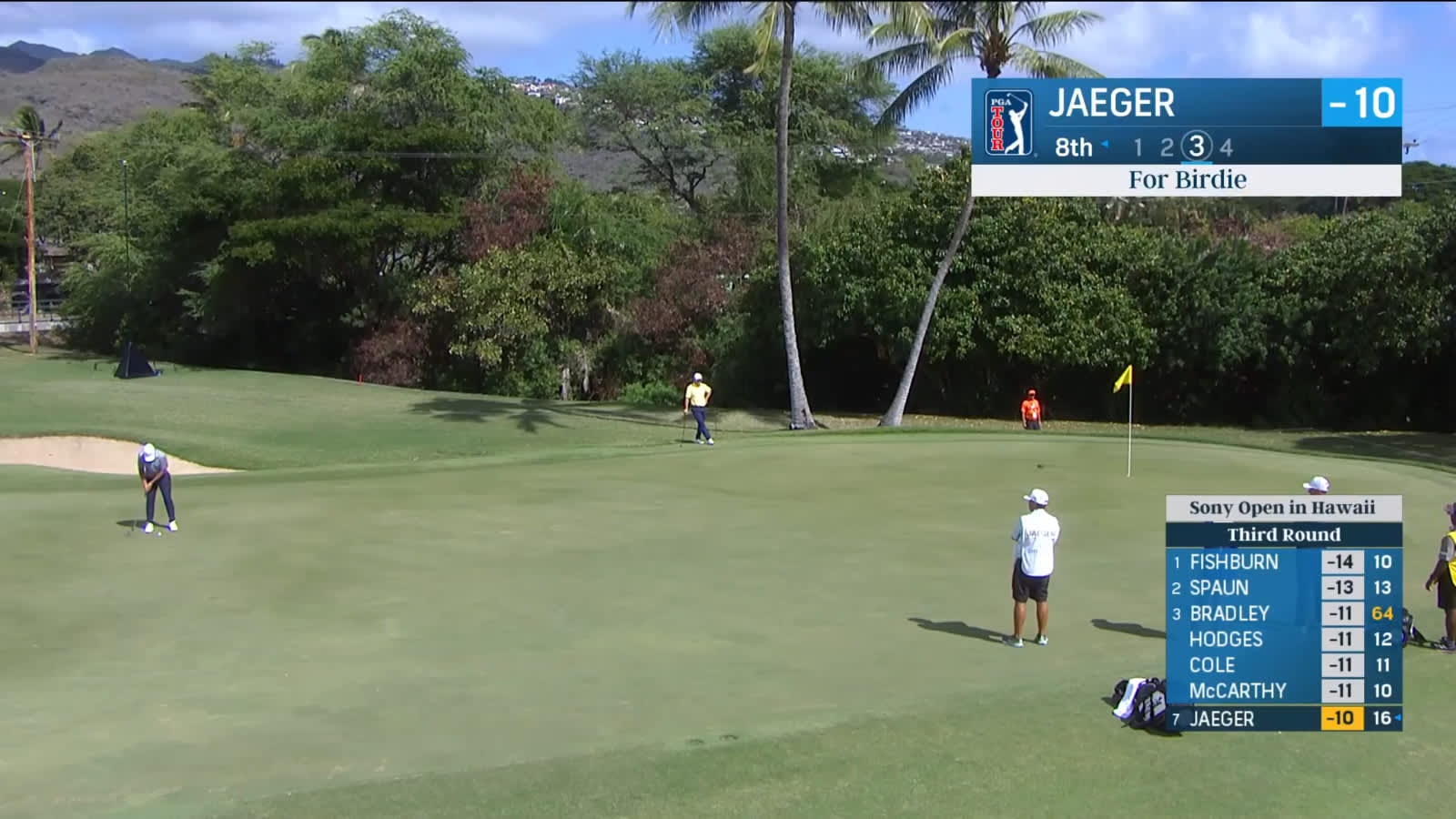 Stephan Jaeger sends in amazing 57-foot birdie putt at Sony Open