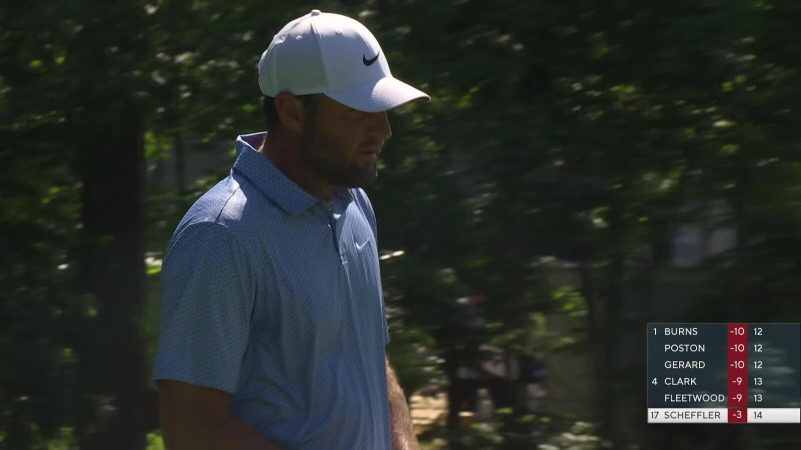 Scottie Scheffler reaches par-5 No. 15 in two, makes birdie at the Memorial