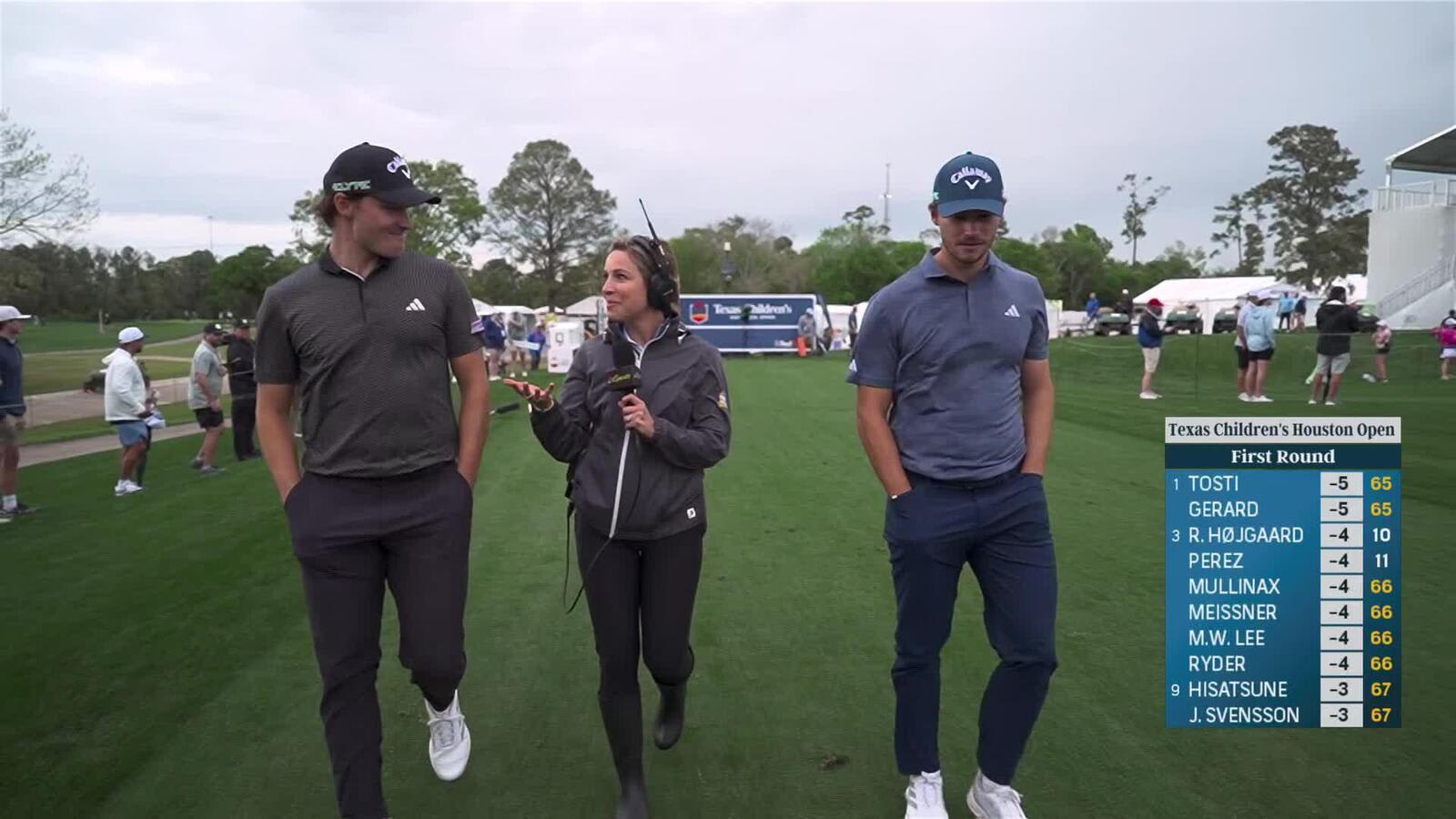 Rasmus and Nicolai Højgaard walk-and-talk at Houston Open
