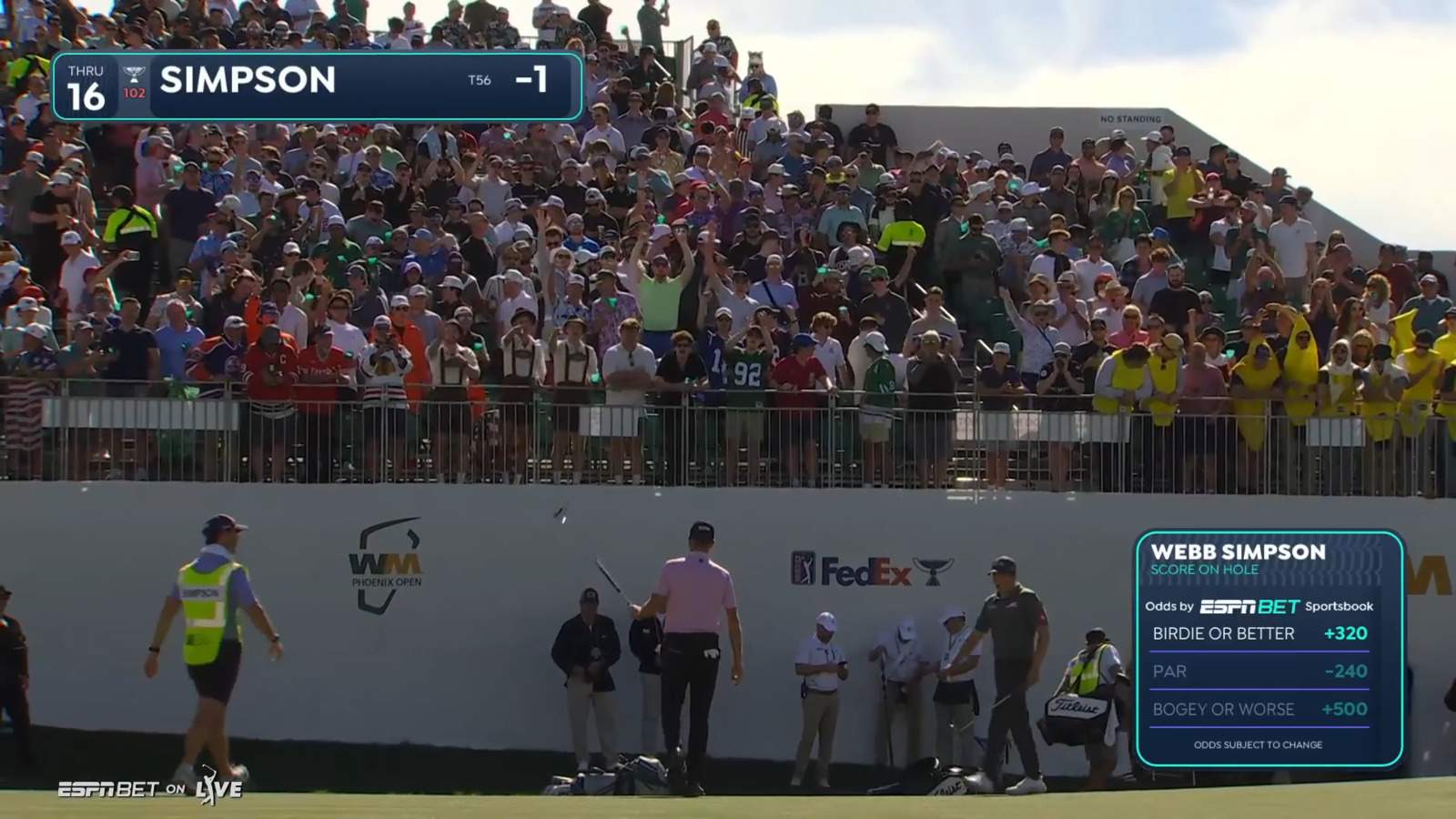 Webb Simpson's solid tee shot sets up birdie at WM Phoenix Open