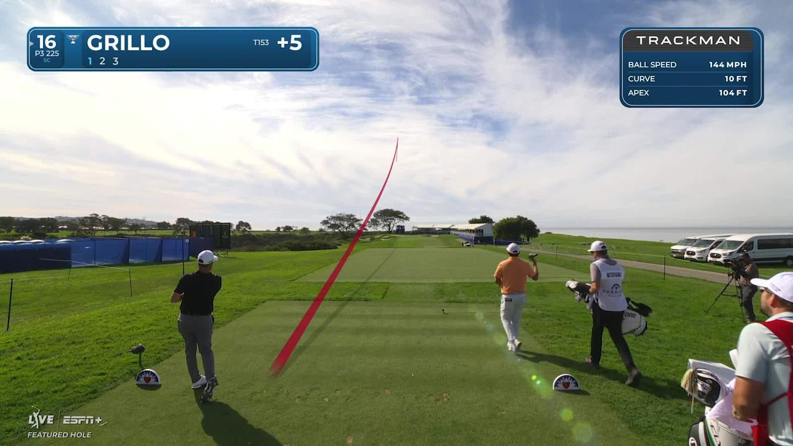 Emiliano Grillo sinks a 40-foot birdie putt at Farmers