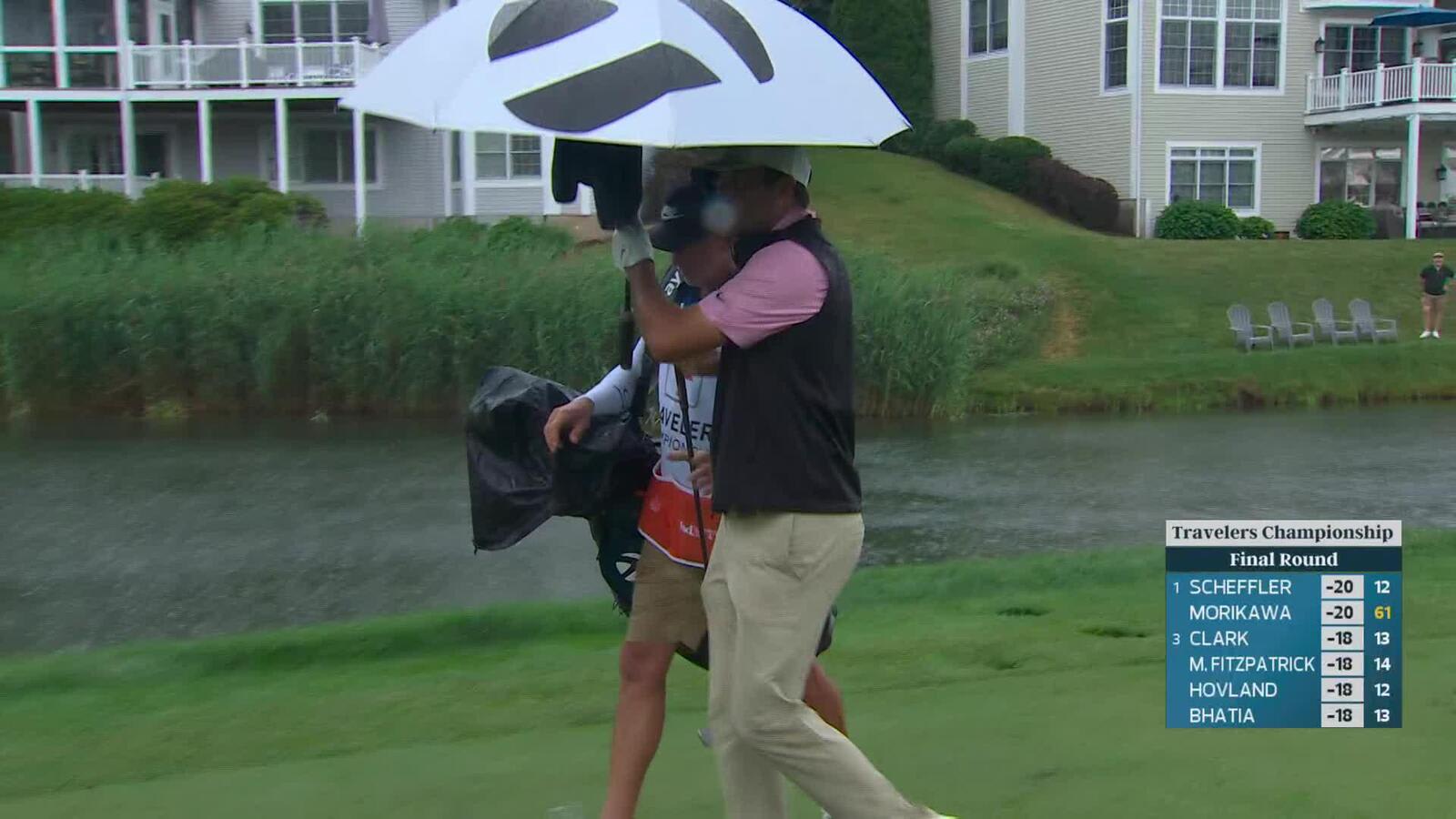 Scottie Scheffler reaches par-5 No. 13 in two, makes birdie at Travelers