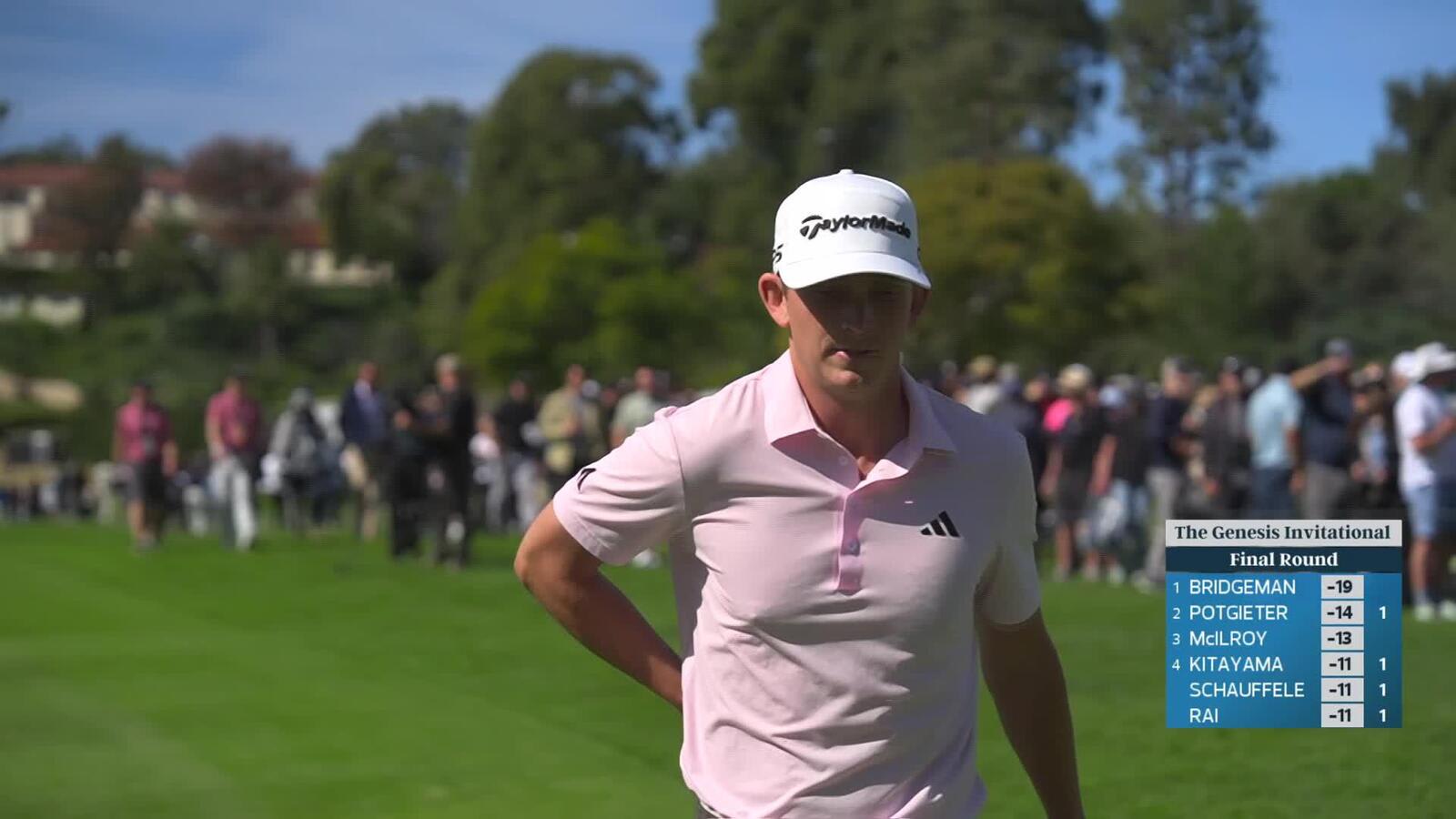 Jacob Bridgeman hits 203-yard approach to 28 feet, sets up birdie at The Genesis