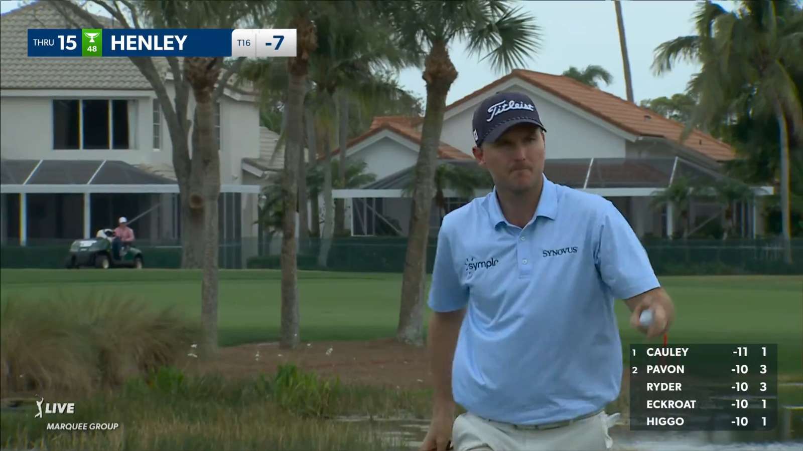 Russell Henley rolls in 27-footer for birdie at Cognizant Classic