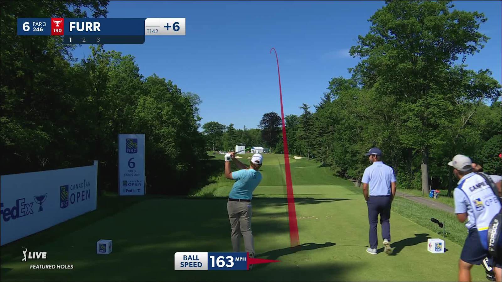 Wilson Furr throws a dart to set up birdie at RBC Canadian