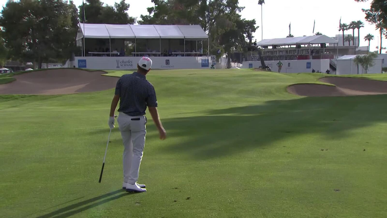 Steven Alker makes birdie on No. 16 at Charles Schwab Cup Championship