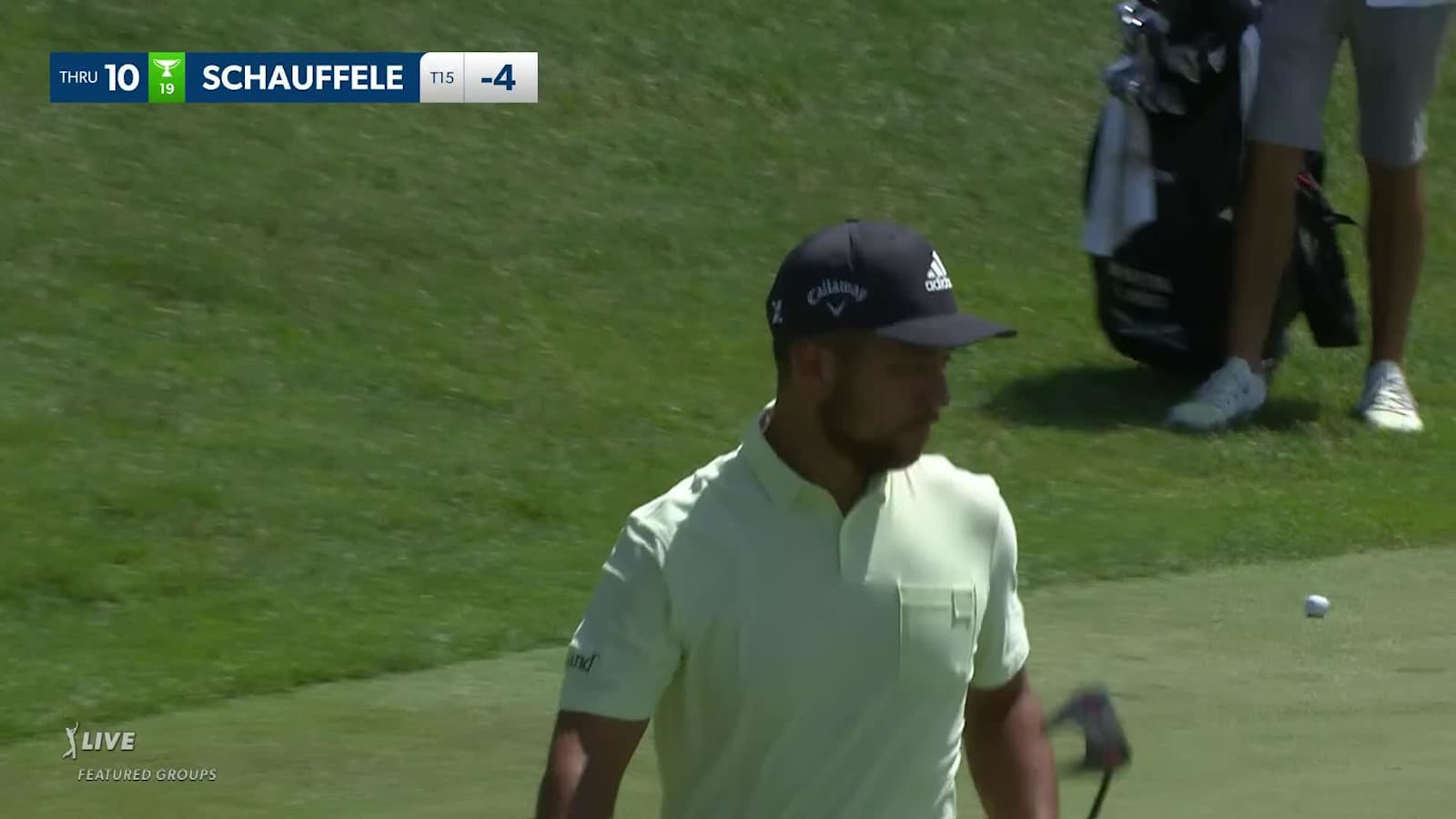 Xander Schauffele makes birdie on No. 10 at the Memorial