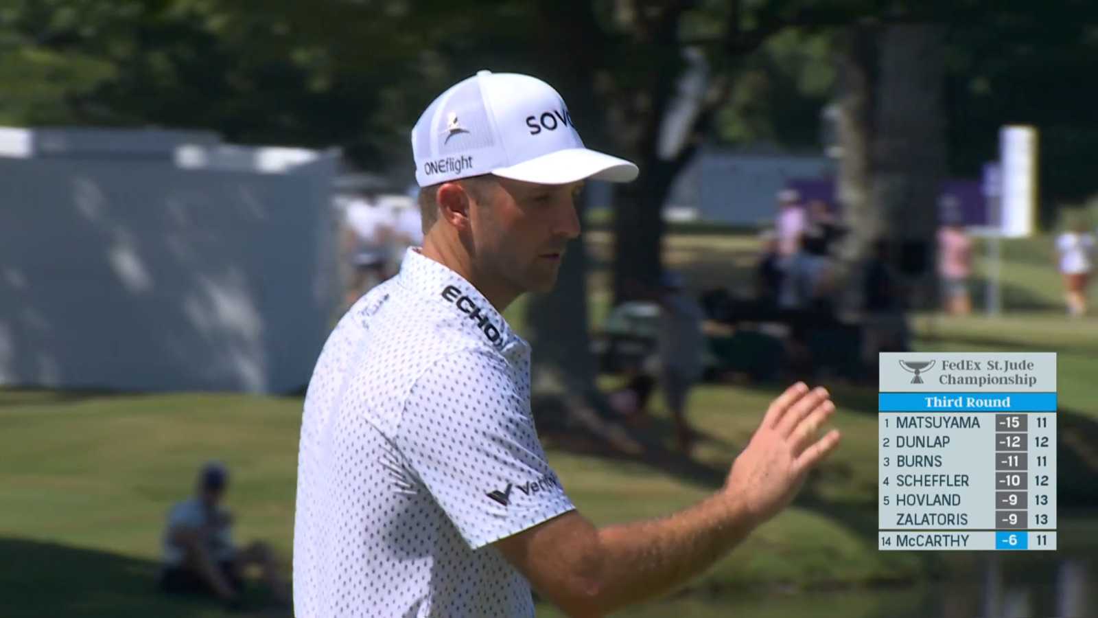 Denny McCarthy rolls in clutch birdie putt from 13 feet at FedEx St. Jude