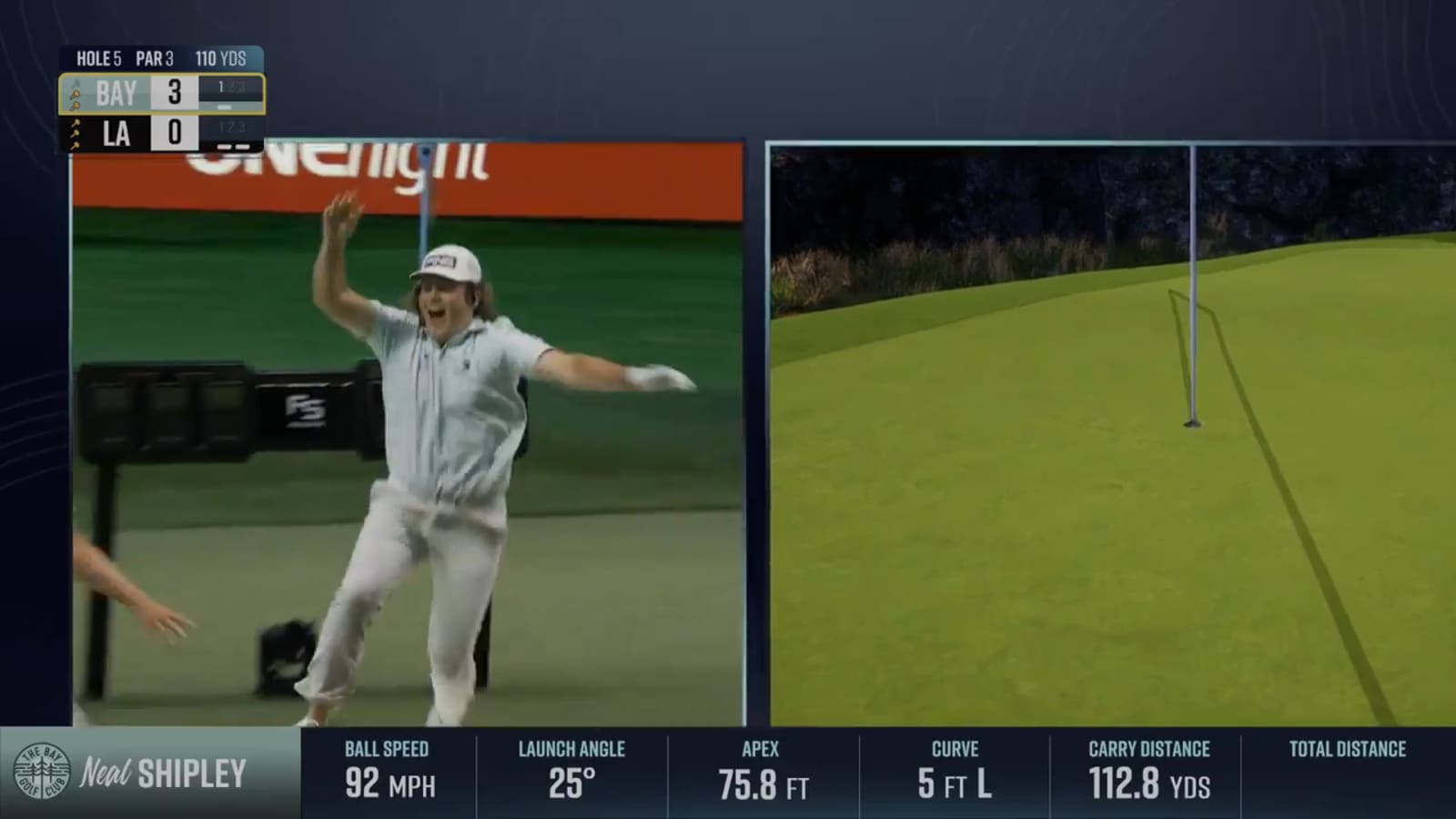 Neal Shipley makes first ace in TGL history