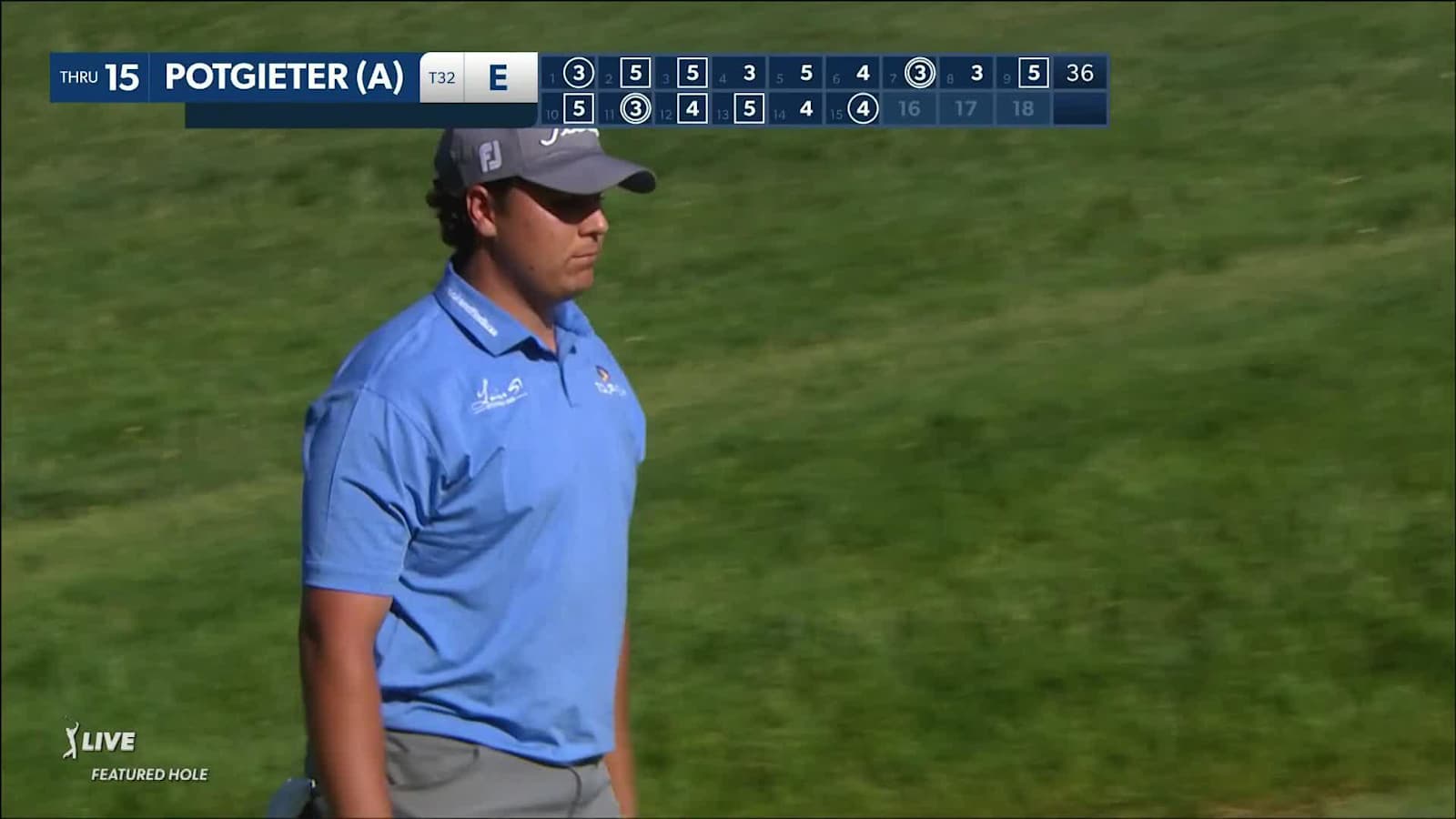 Aldrich Potgieter escapes rough to yield birdie at the Memorial