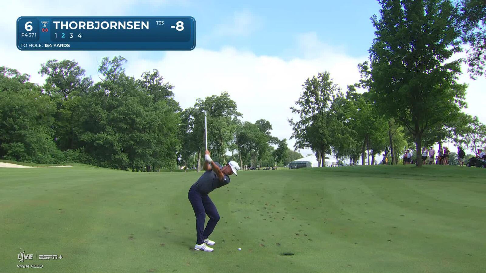 Michael Thorbjornsen makes birdie on No. 6 at John Deere