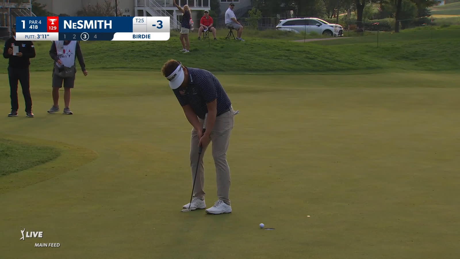 Matt NeSmith rolls in short birdie at 3M Open