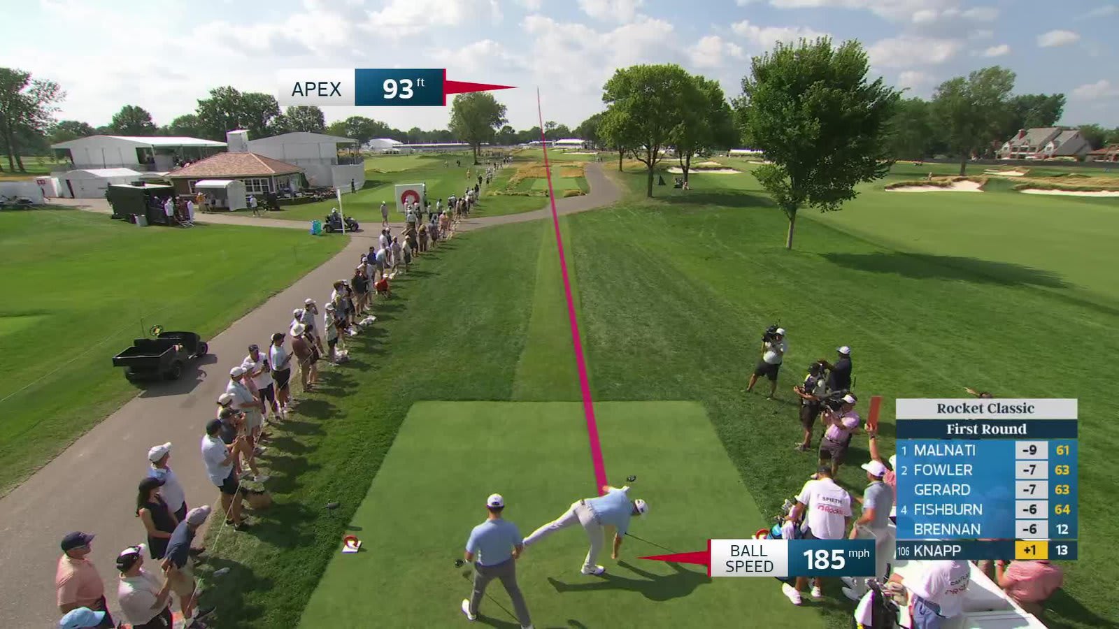 Jake Knapp sinks 25-foot eagle putt on No. 14 at Rocket Classic