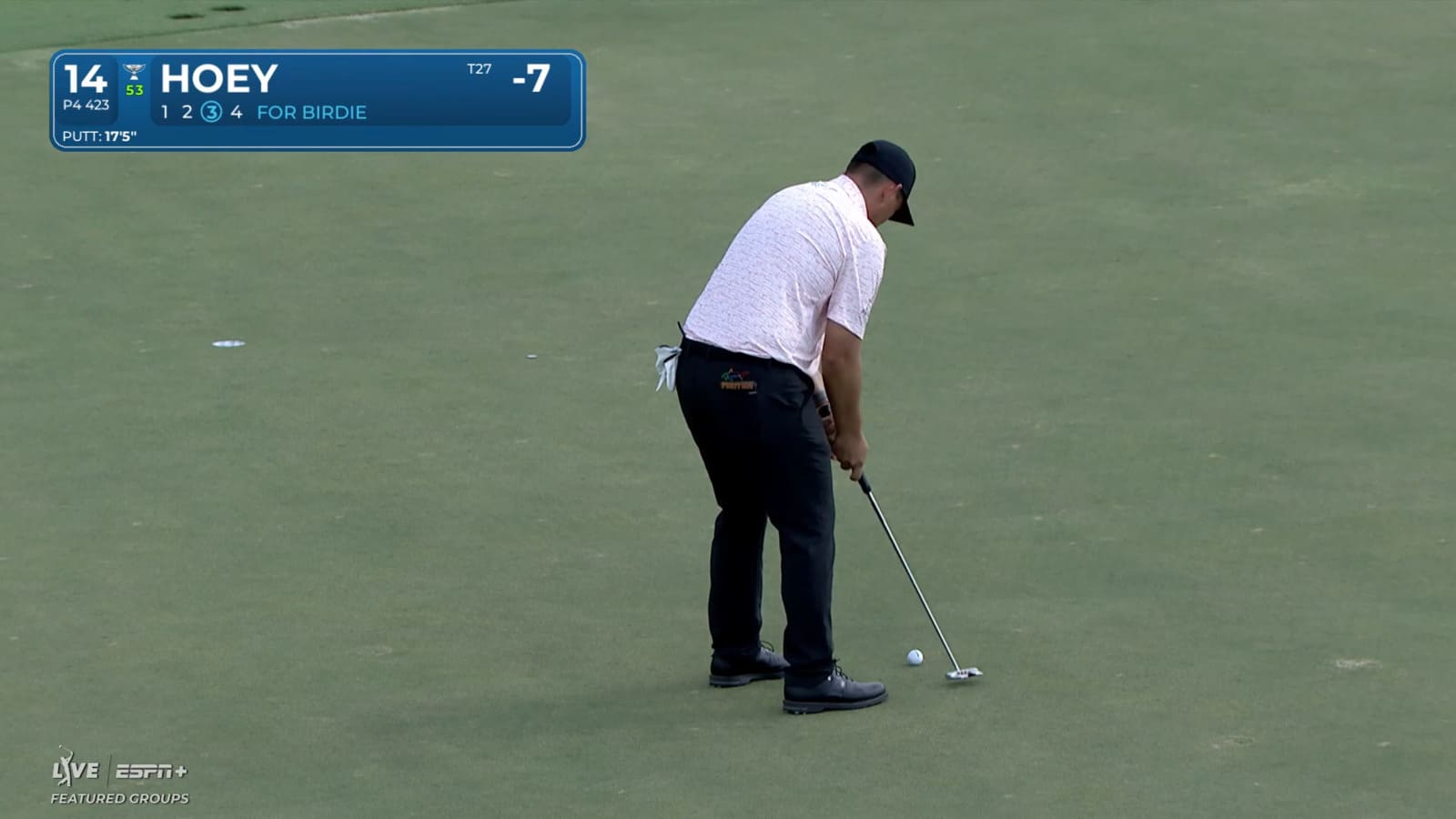 Rico Hoey's good approach shot leads to birdie at Sony Open