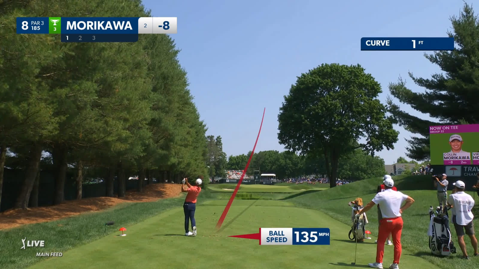 Collin Morikawa hits wonderful tee shot to yield birdie at Travelers