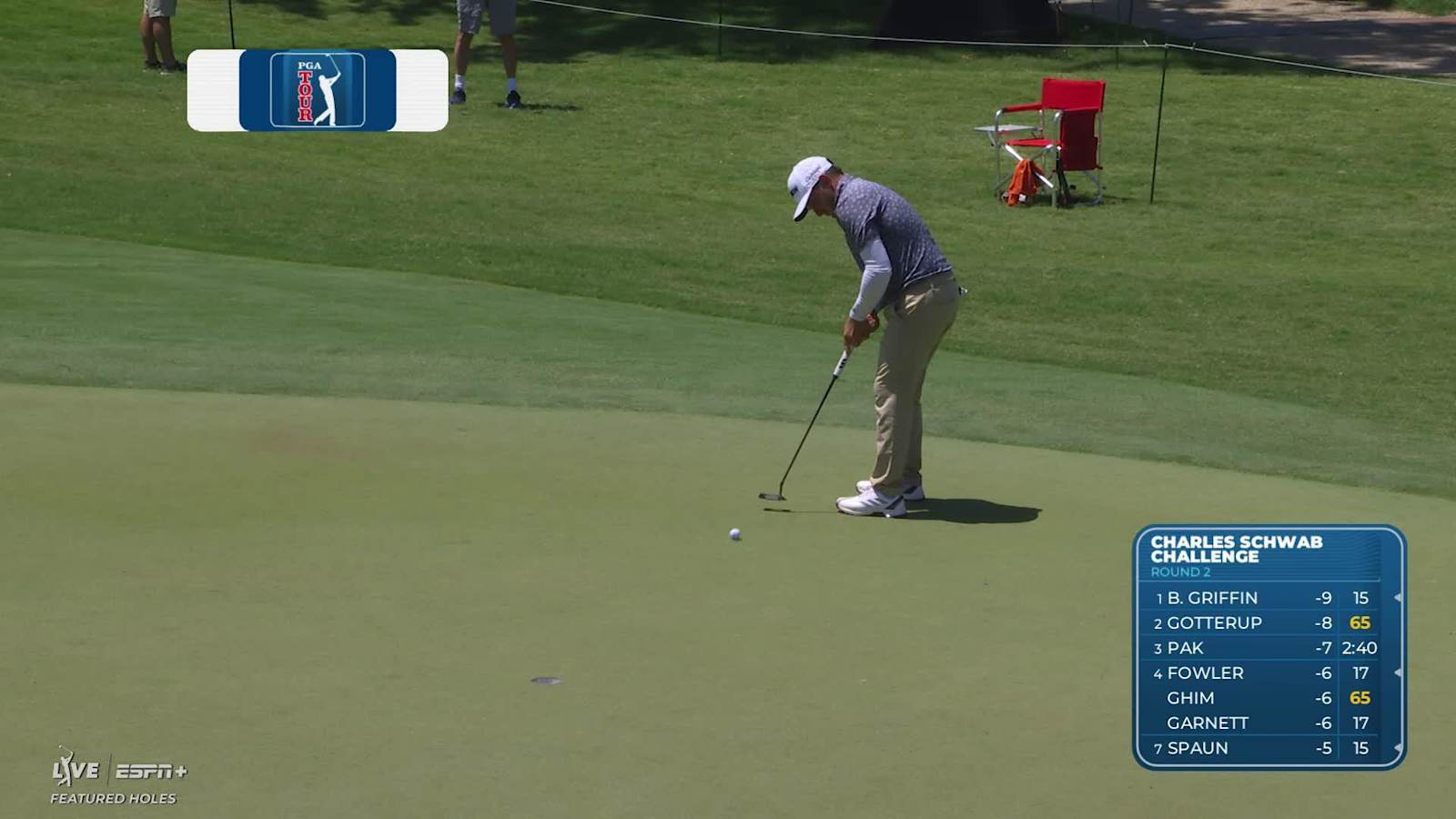 Alejandro Tosti makes birdie on No. 4 at Charles Schwab