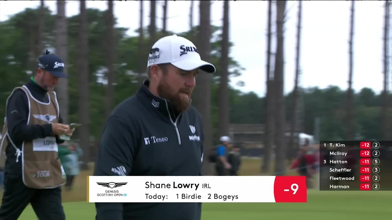 Shane Lowry taps in putt for birdie at Genesis Scottish Open