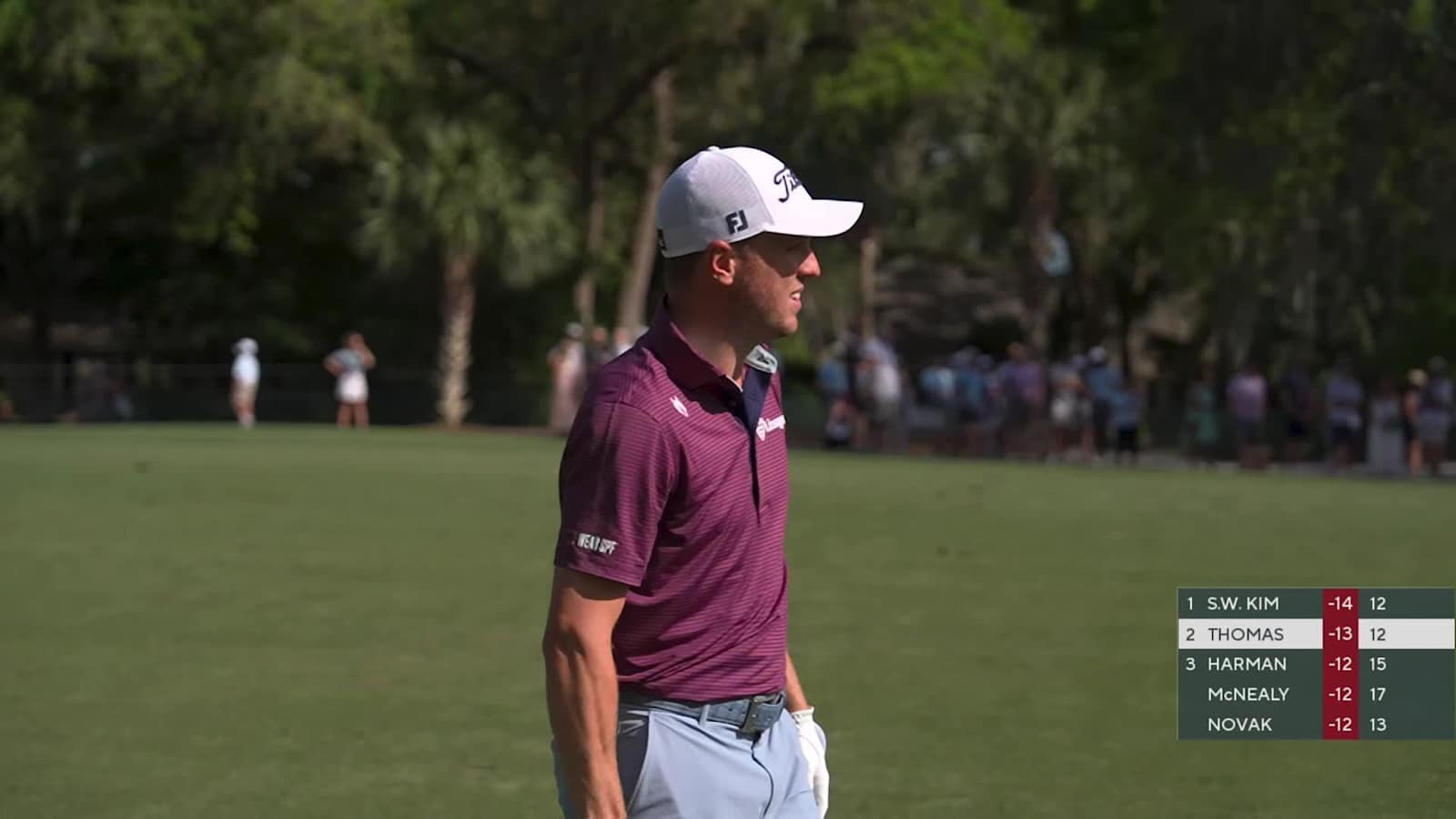Justin Thomas makes birdie on No. 13 at RBC Heritage