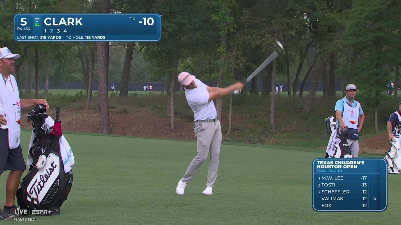 Wyndham Clark throws a dart and makes birdie at Houston Open