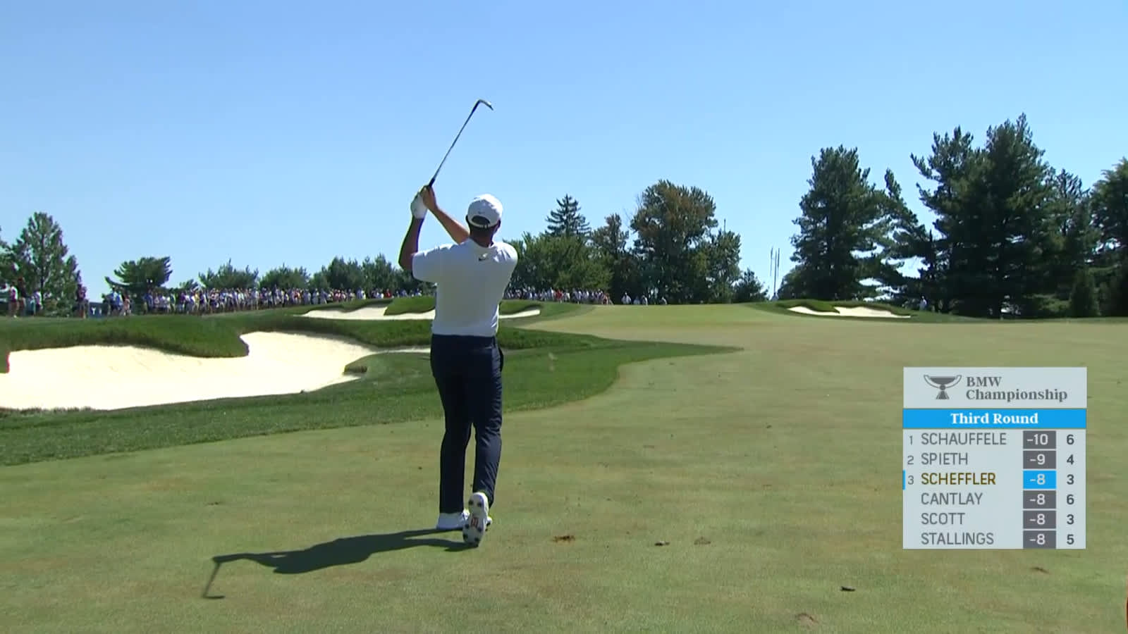 Scottie Scheffler goes back-to-back with birdie on No. 4 at BMW Championship