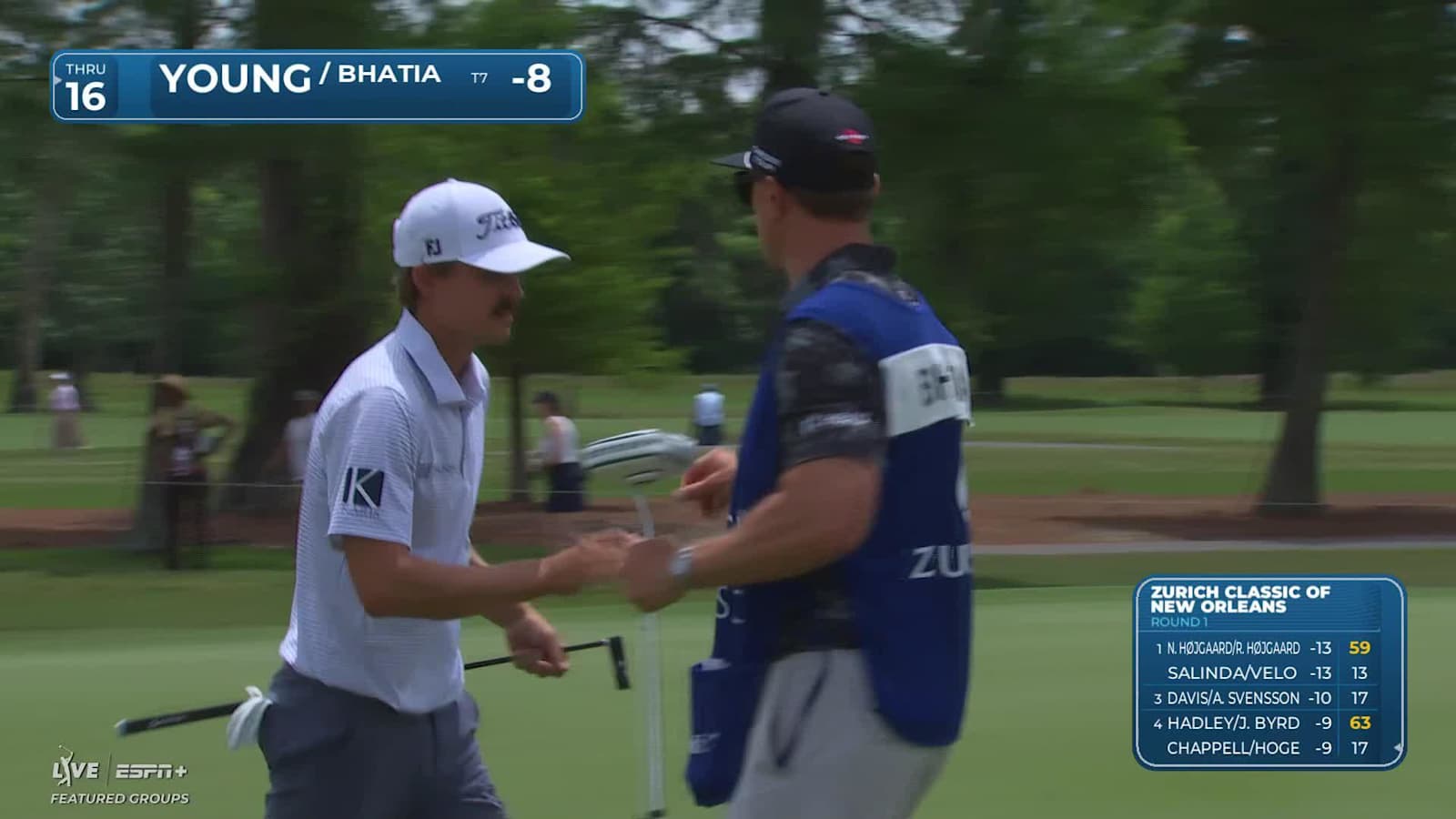Carson Young makes birdie on No. 7 at Zurich Classic