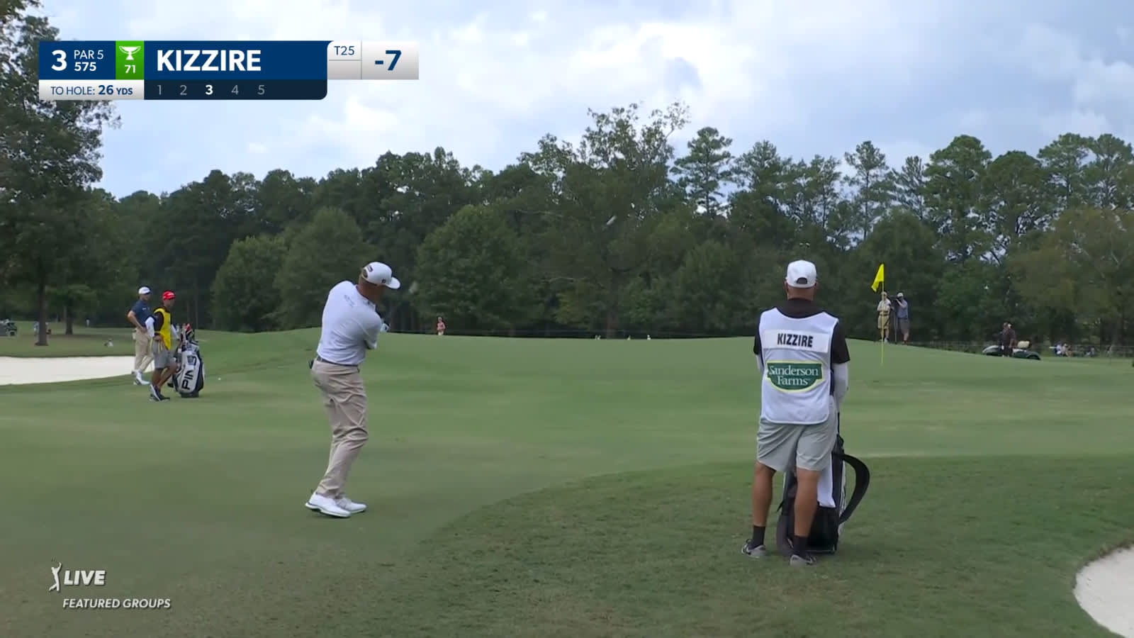 Patton Kizzire chips it close to set up birdie at Sanderson Farms