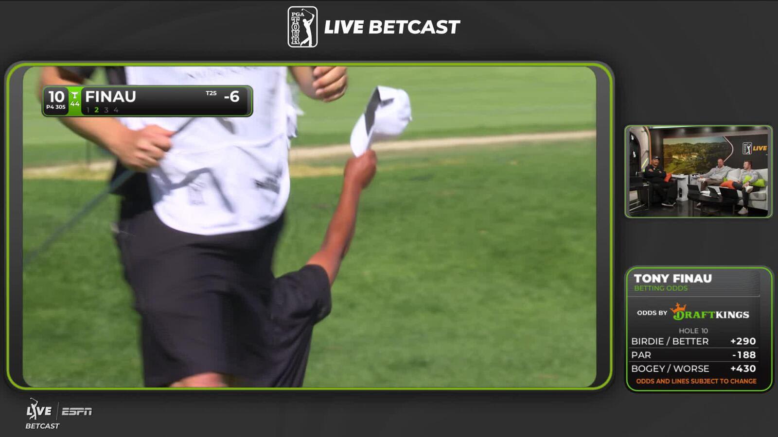 Tony Finau chips from bunker to 3 feet, makes birdie on No. 10 at The Genesis