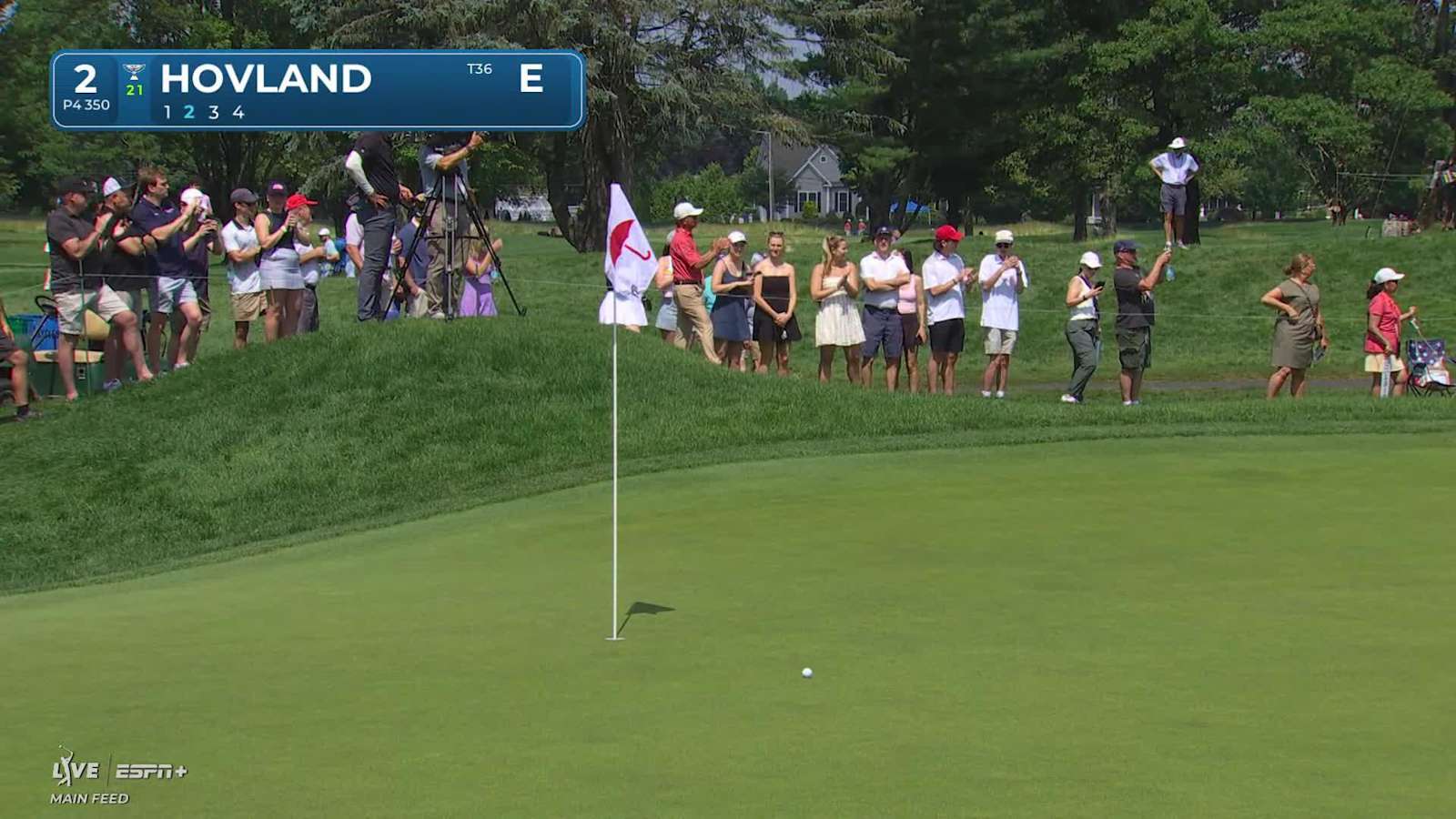 Viktor Hovland makes birdie on No. 2 at Travelers