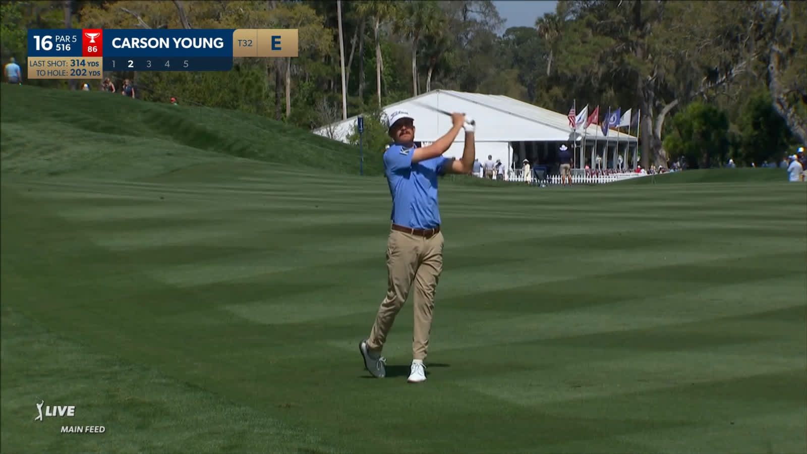 Carson Young's near-albatross leads to eagle at THE PLAYERS