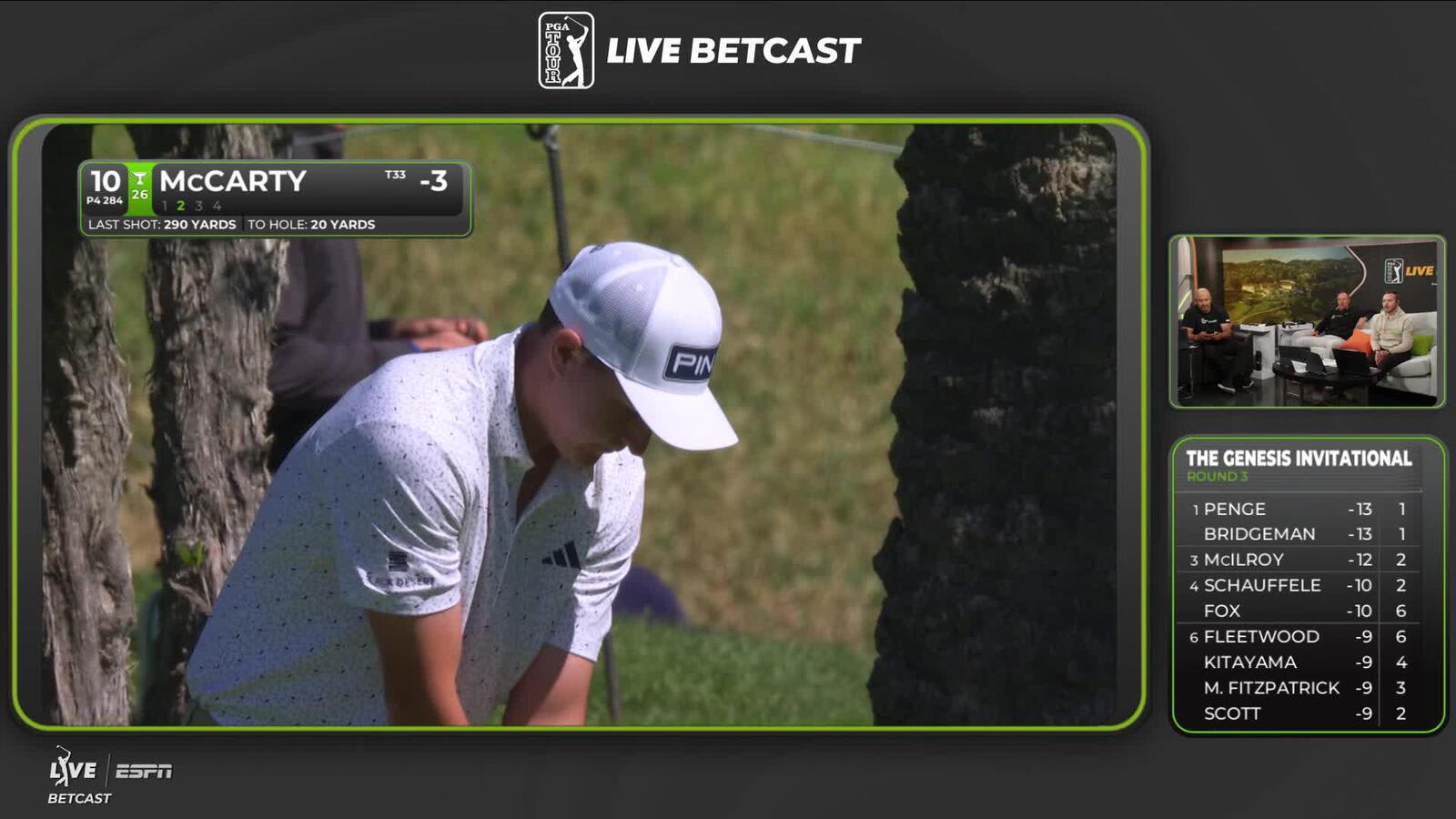 Matt McCarty sinks 17-foot birdie putt on No. 10 at The Genesis