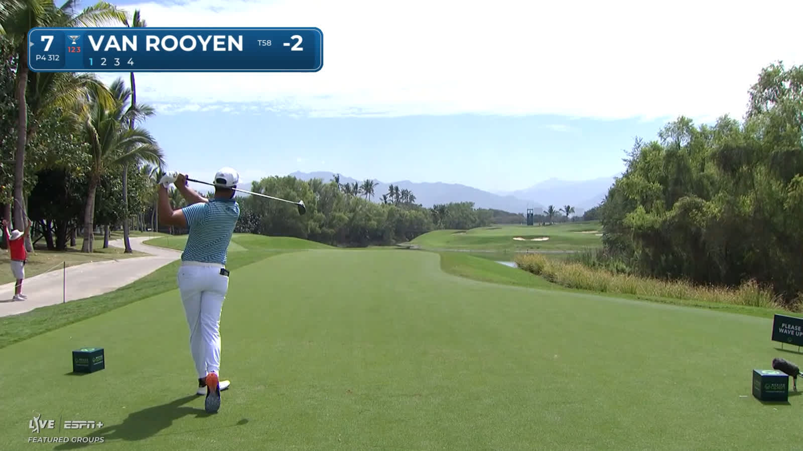 Erik van Rooyen navigates No. 7. for birdie at Mexico Open