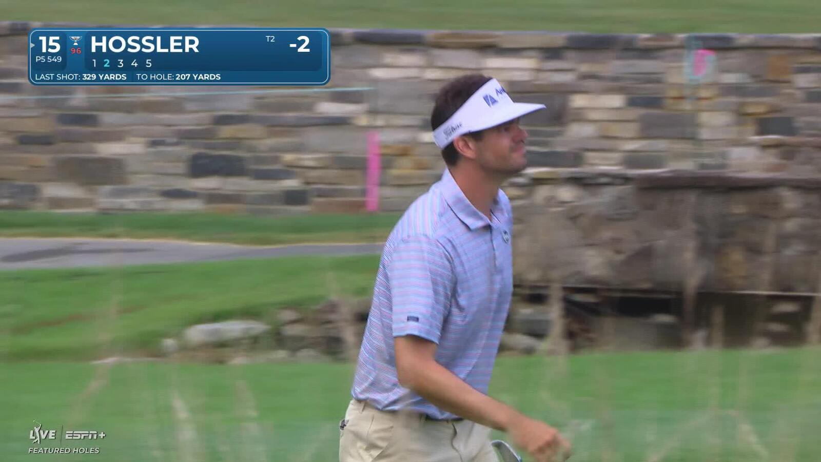Beau Hossler makes birdie on No. 15 at Wyndham