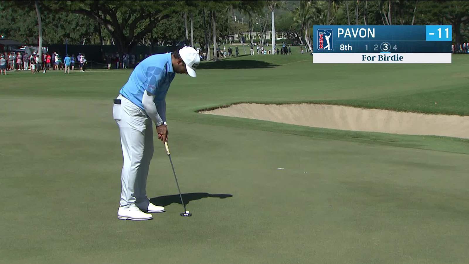 Matthieu Pavon's 13 footer for birdie at Sony Open