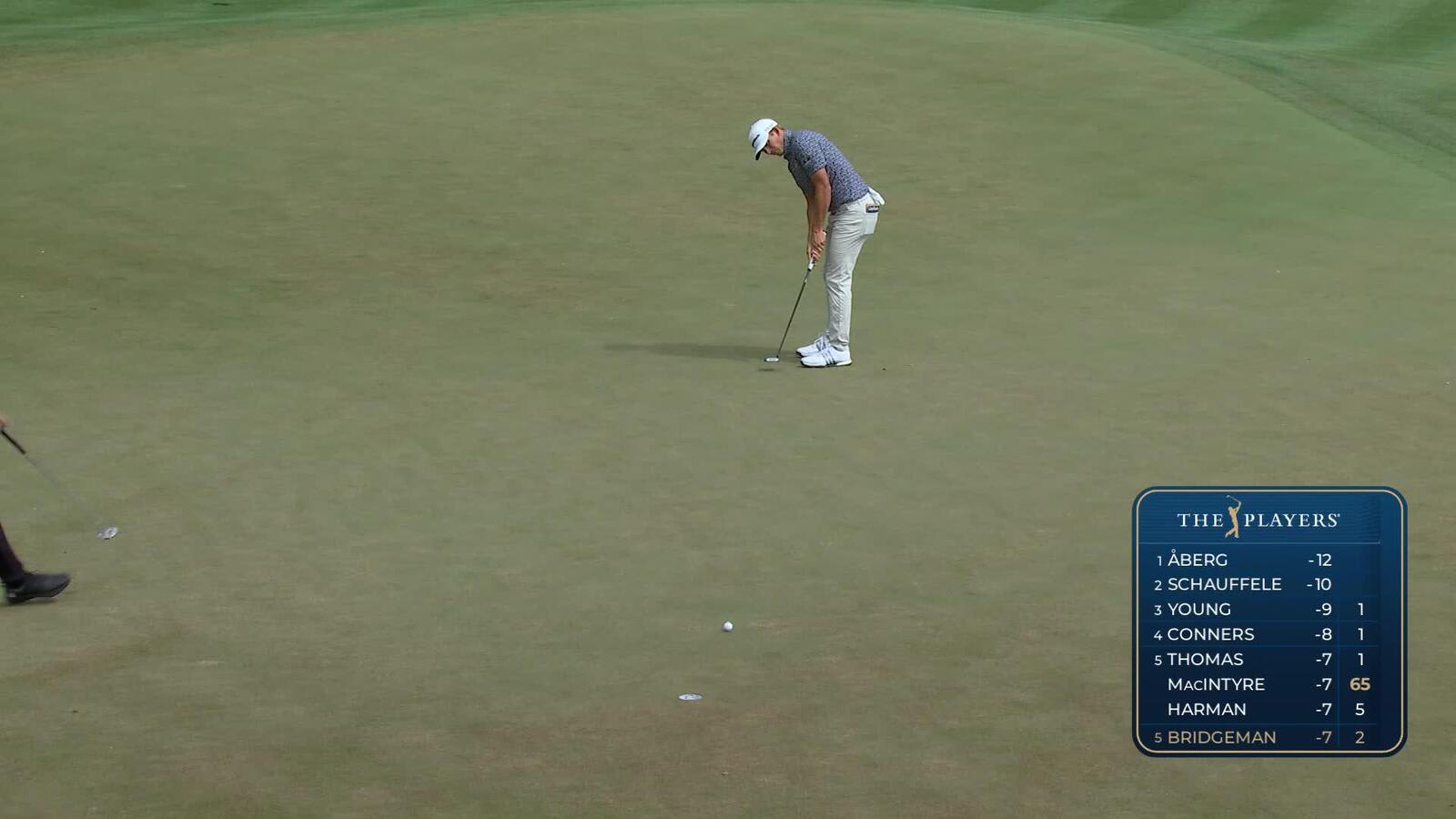 Jacob Bridgeman sinks 28-foot birdie putt on No. 3 at THE PLAYERS