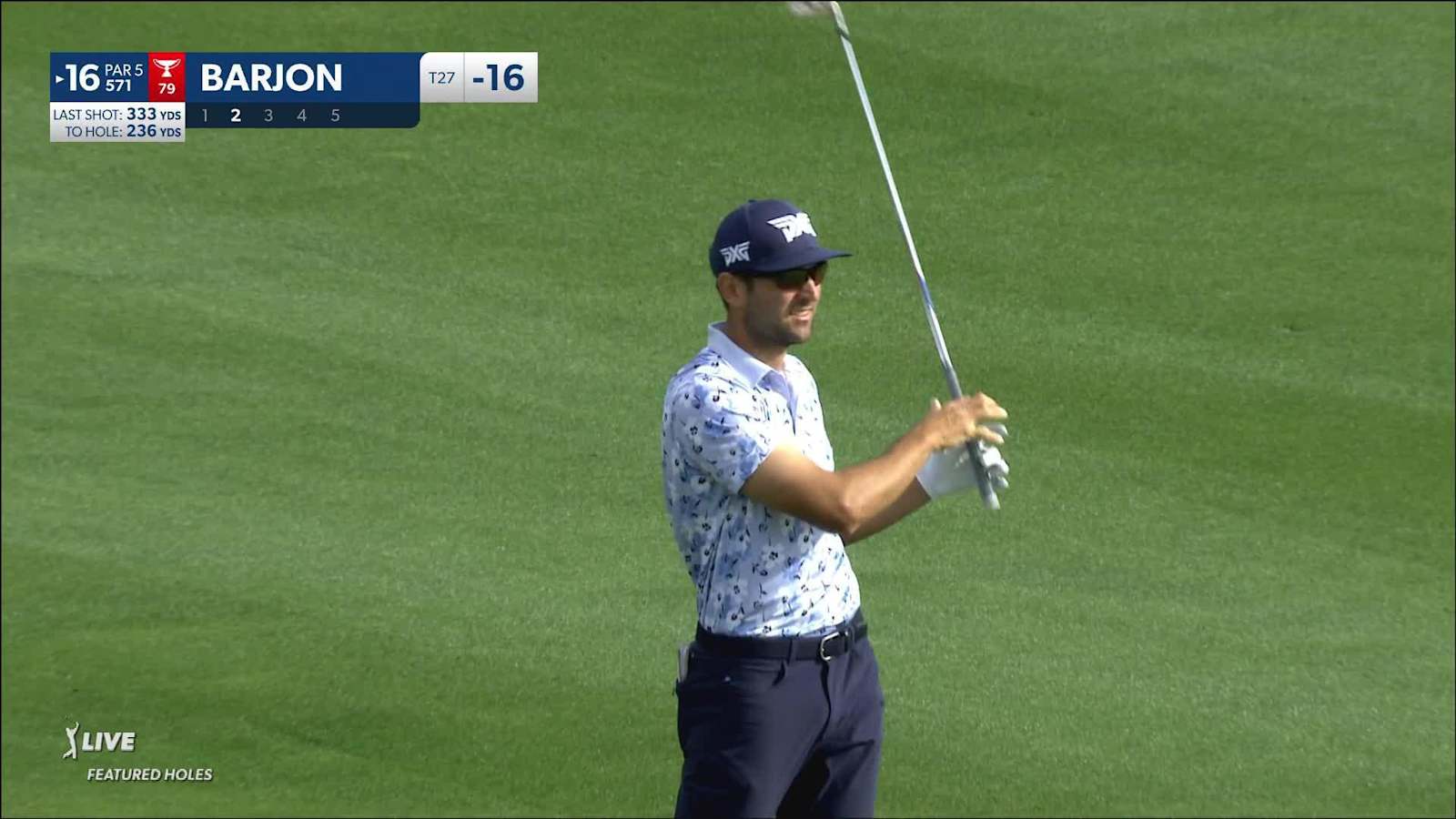 Paul Barjon makes birdie on No. 16 at The American Express