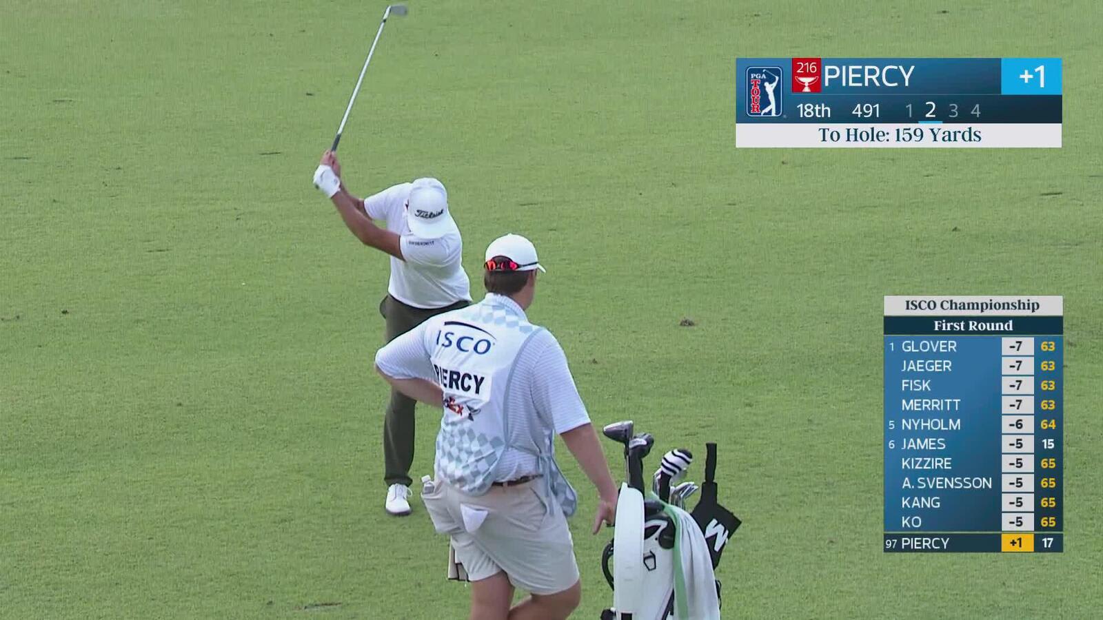Scott Piercy's 161-yard approach sets up birdie on No. 18 at ISCO Championship