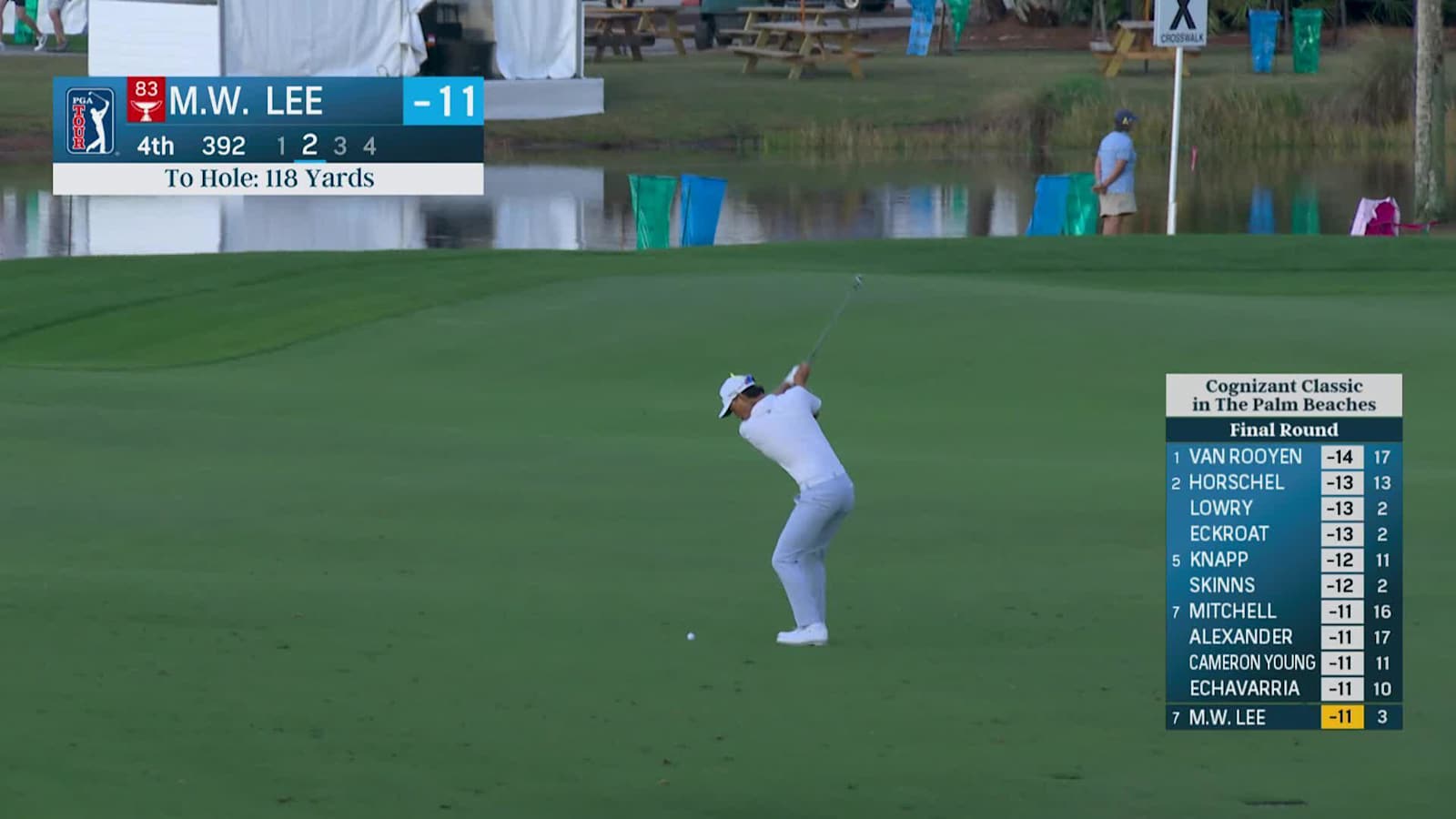 Min Woo Lee spins it tight to set up birdie at Cognizant Classic