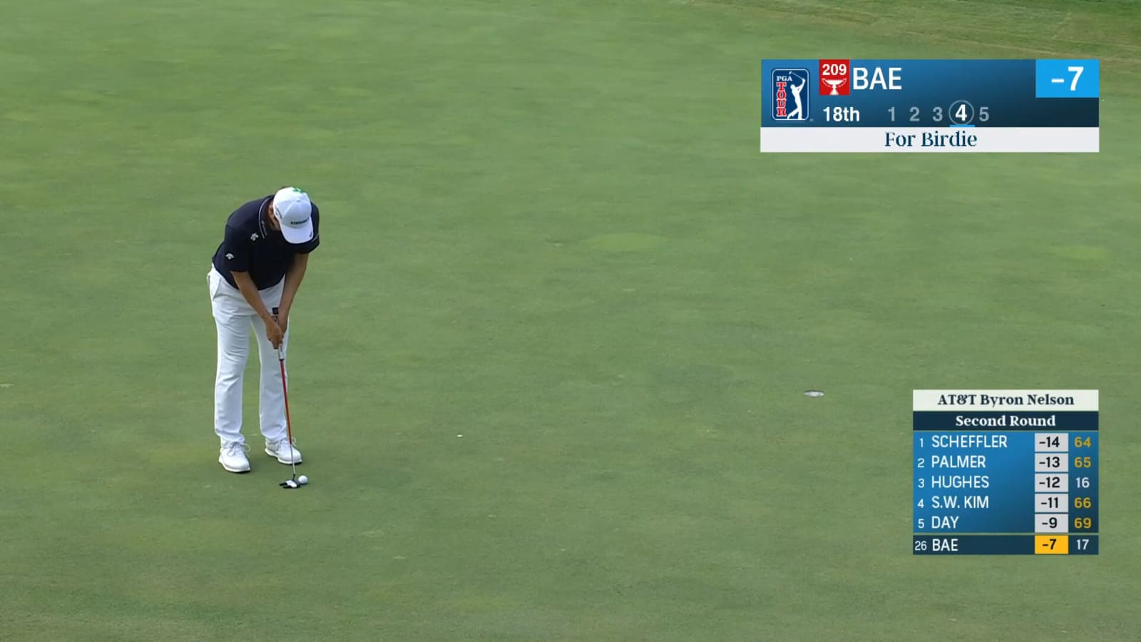 Sangmoon Bae drains birdie putt at AT&T Byron Nelson