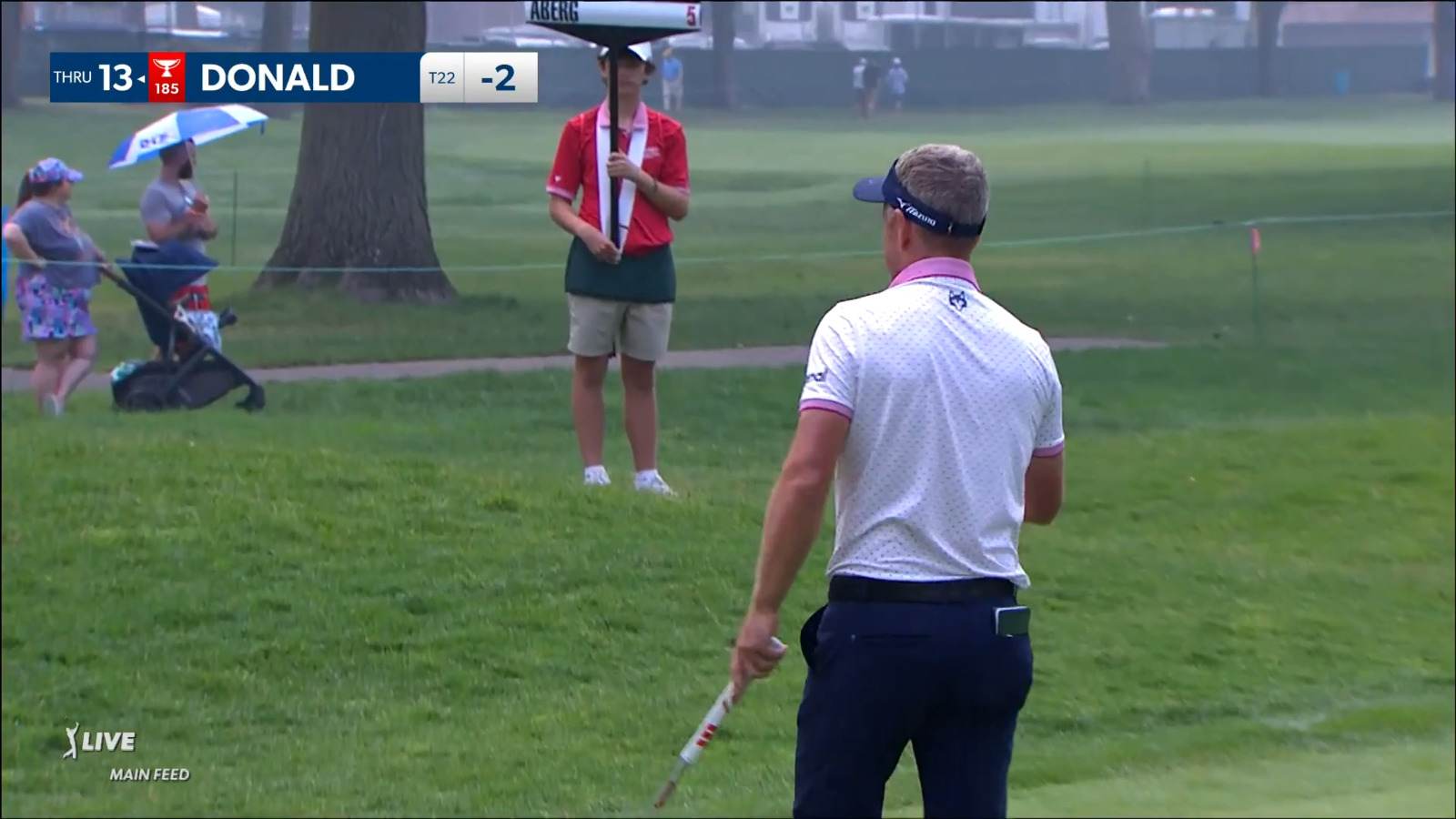 Luke Donald sends approach within 5-feet setting up birdie at Rocket Mortgage