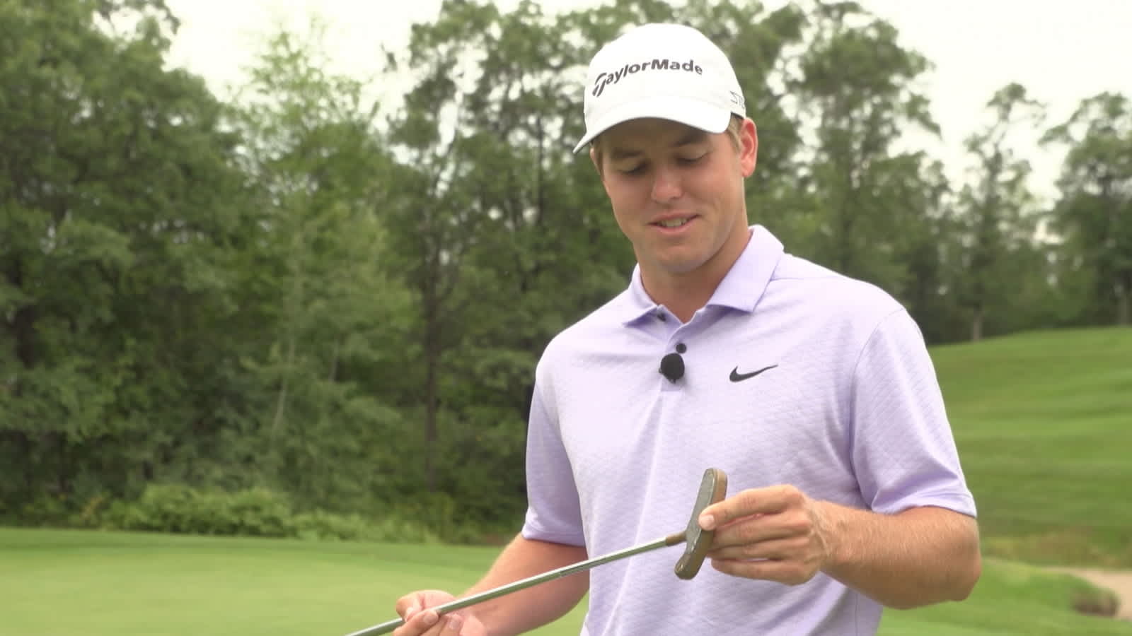 Parker Coody putts with grandfather’s Bulls Eye