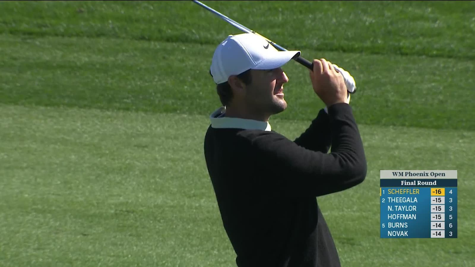 Scottie Scheffler lands second close and birdies at WM Phoenix Open