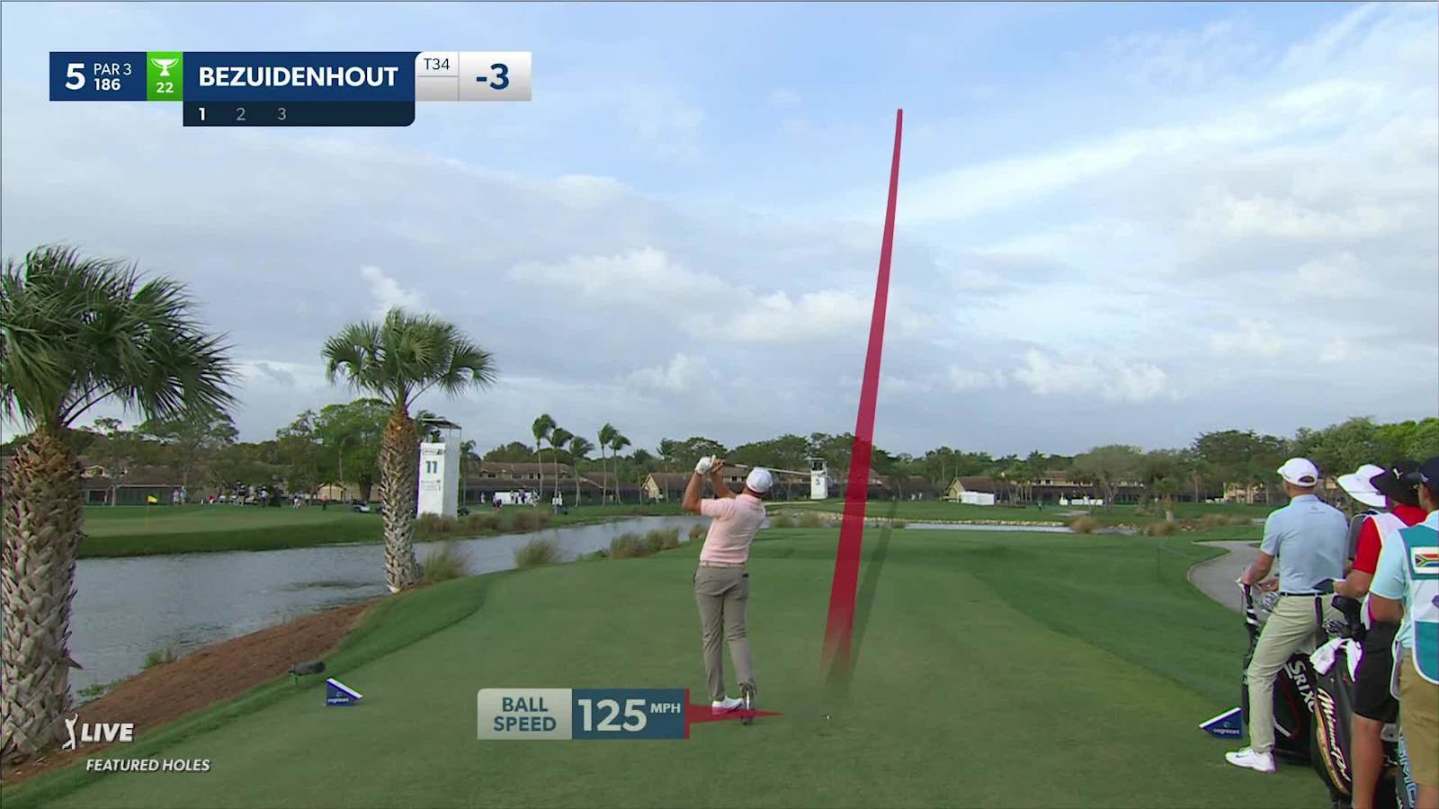 Christiaan Bezuidenhout drains birdie on No. 5 at Cognizant Classic